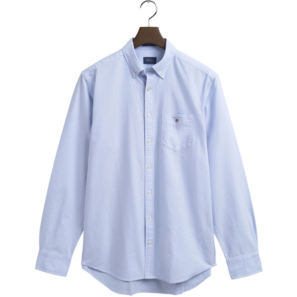 Gant Langarmhemd »Regular Fit Oxford Hemd strukturiert langlebig dicker«