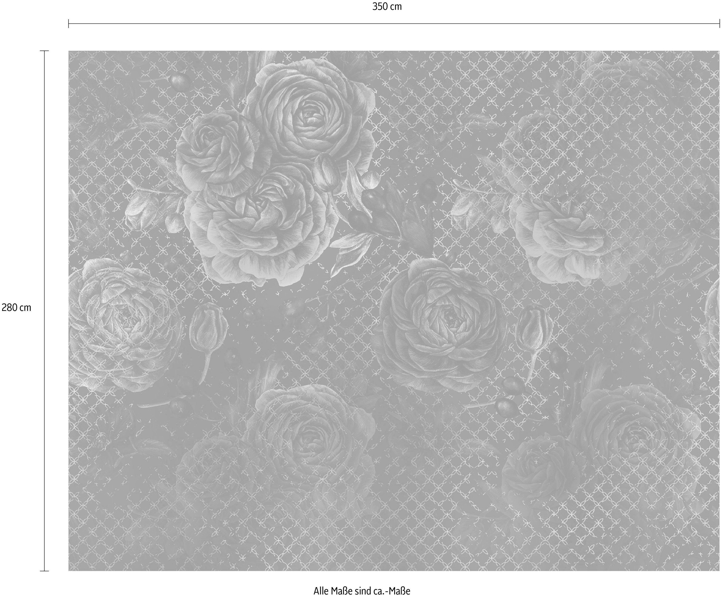 Komar Papier peint intissé »Digitaldruck Vlies -  Rouge Intense - Grösse 350 x 280 cm« imprimé Wohnzimmer, Schlafzimmer