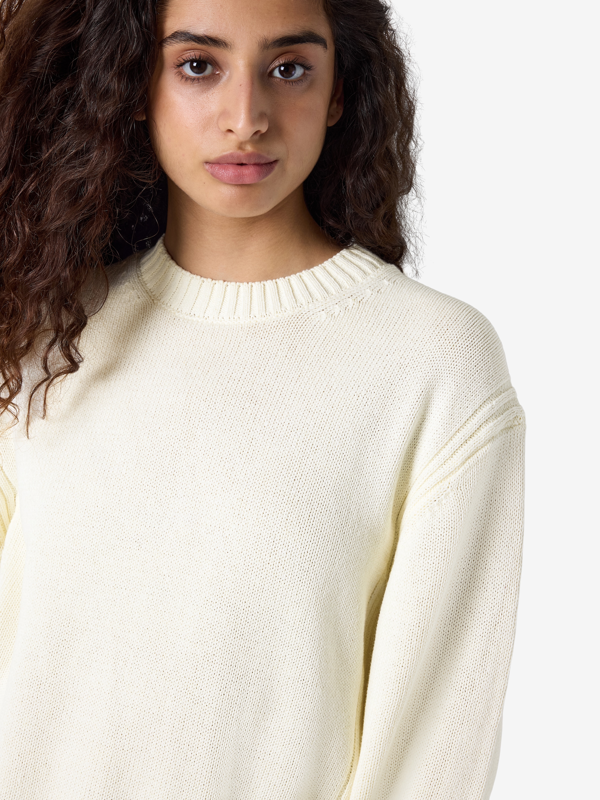 Noisy may Pull à col rond »NMDARA L/S O-NECK KNIT NOOS« mélange coton, coupe régulière