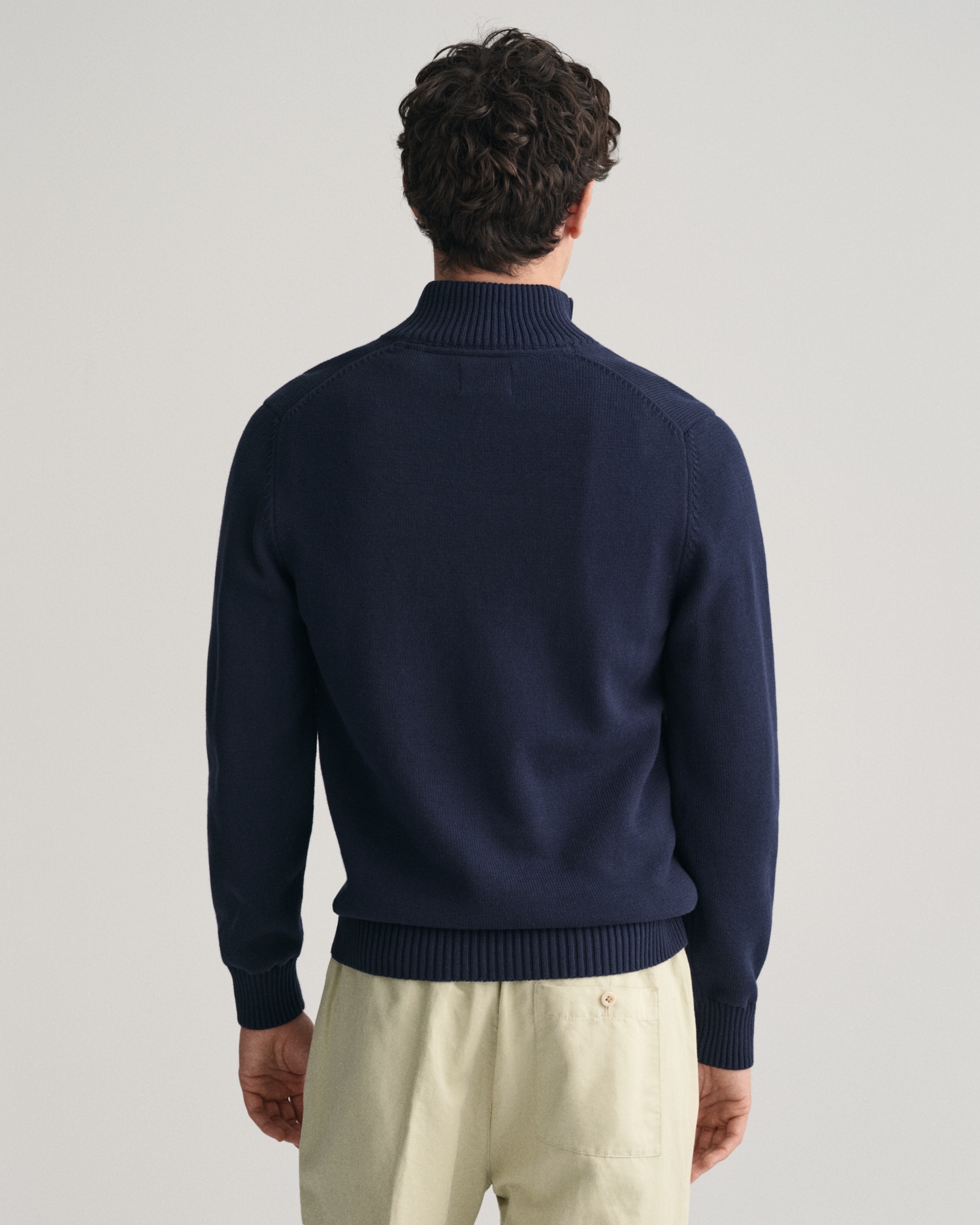 Gant Troyer »CASUAL COTTON HALF ZIP«, mit grafischer Logostickerei auf der Brust