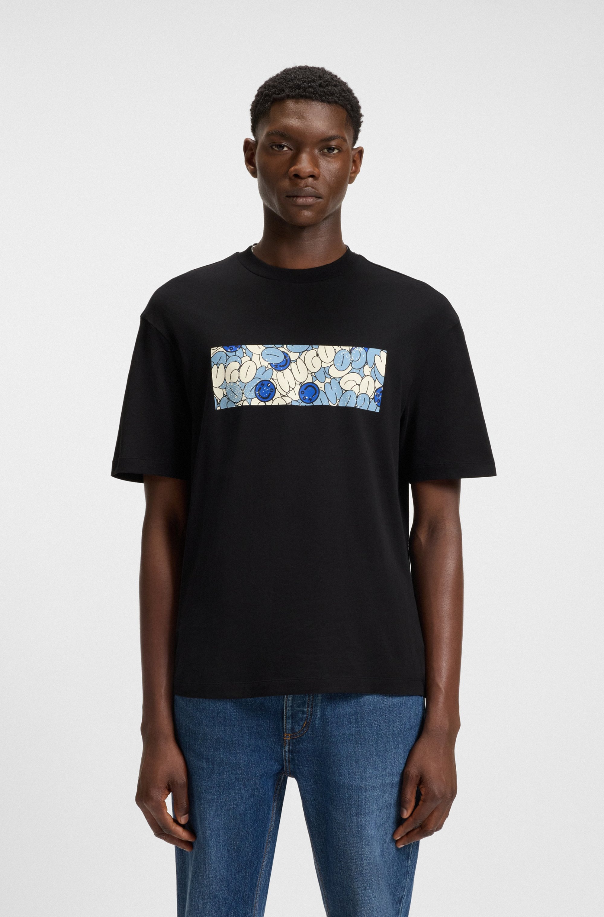 Image of HUGO T-Shirt "Nurix" mit coolem Druck