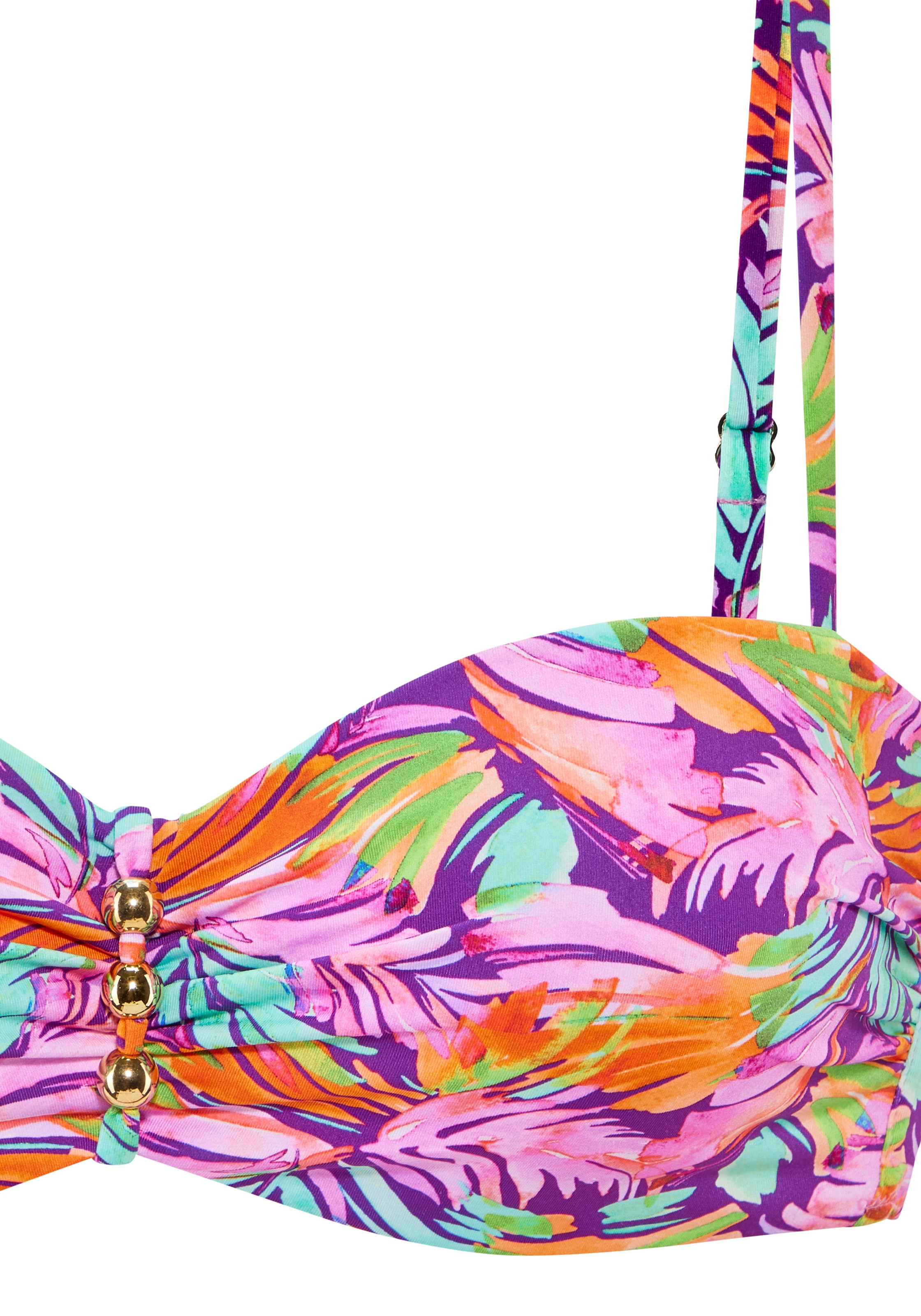 Vivance by Lascana Bügel-Bandeau-Bikini mit farbenfrohem Blätterdruck