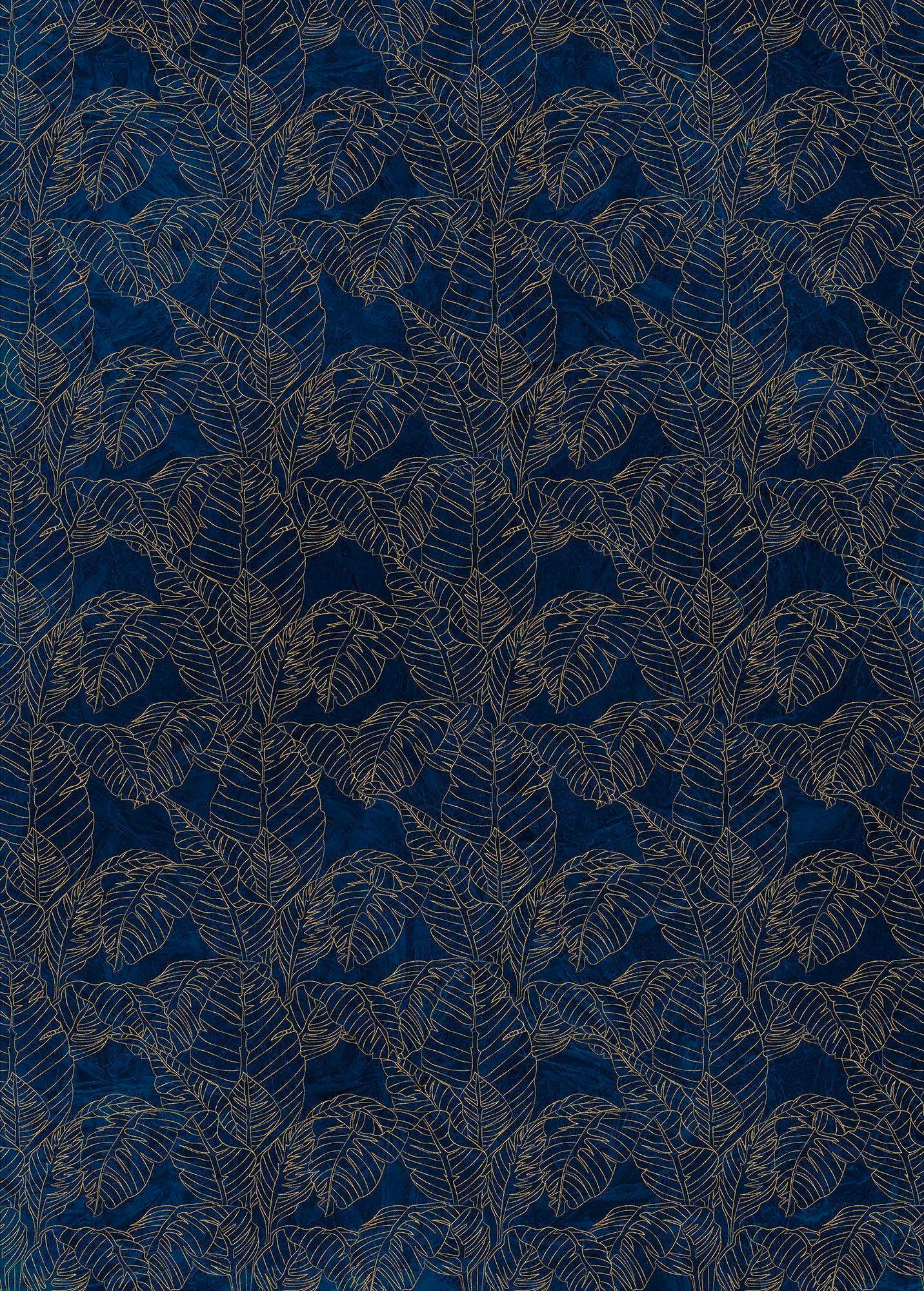 Image of Komar Vliestapete "Digitaldruck Vlies - Feuille dOr - Grösse 200 x 280 cm" bedruckt glatt Wohnzimmer, Schlafzimmer