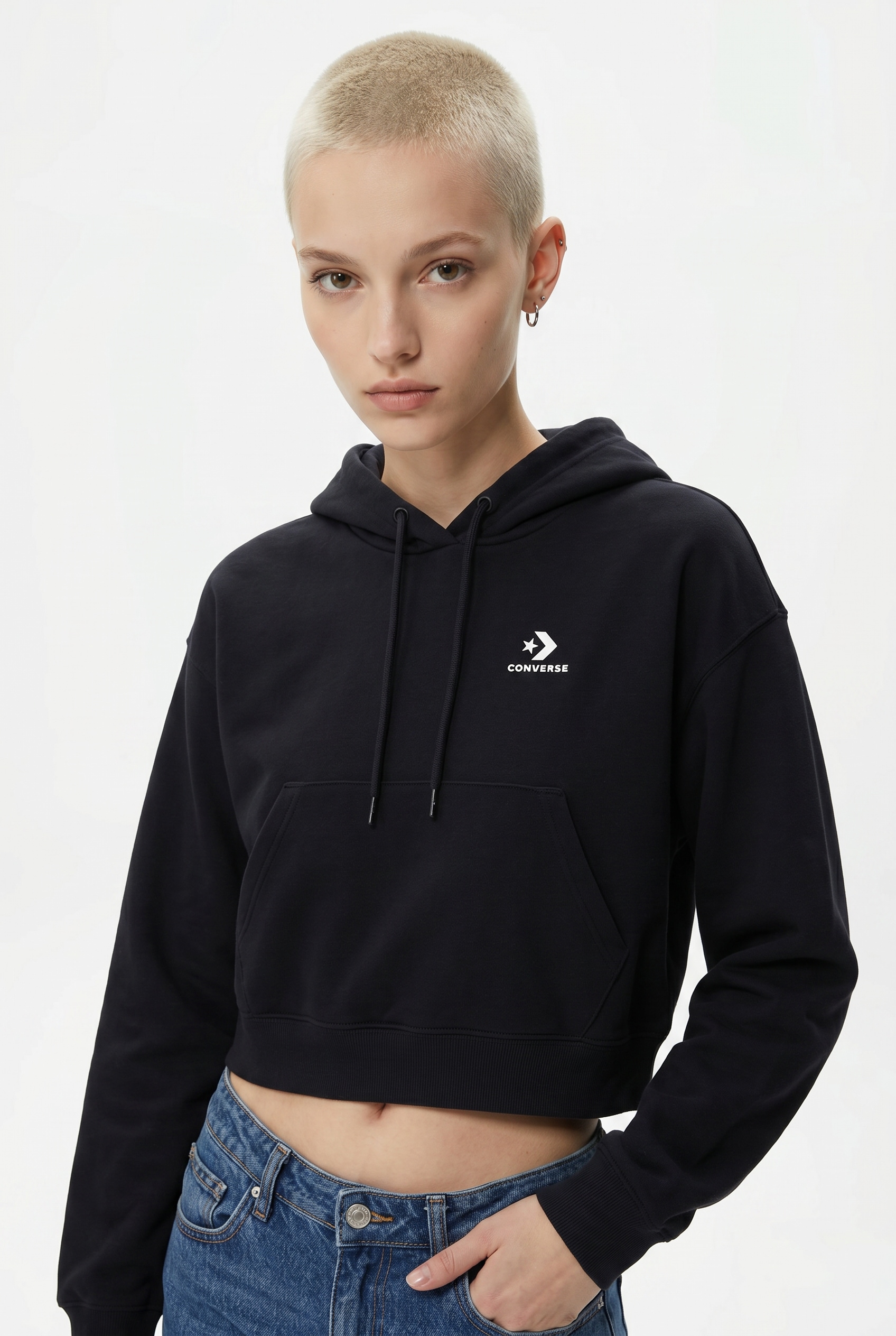 Image of Converse Kapuzensweatshirt "WOMENS CONVERSE CHUCK TAYLOR BOXY HOODIE", mit Kordelzug, hoch geschlossener Ausschnitt, weite Ärmel
