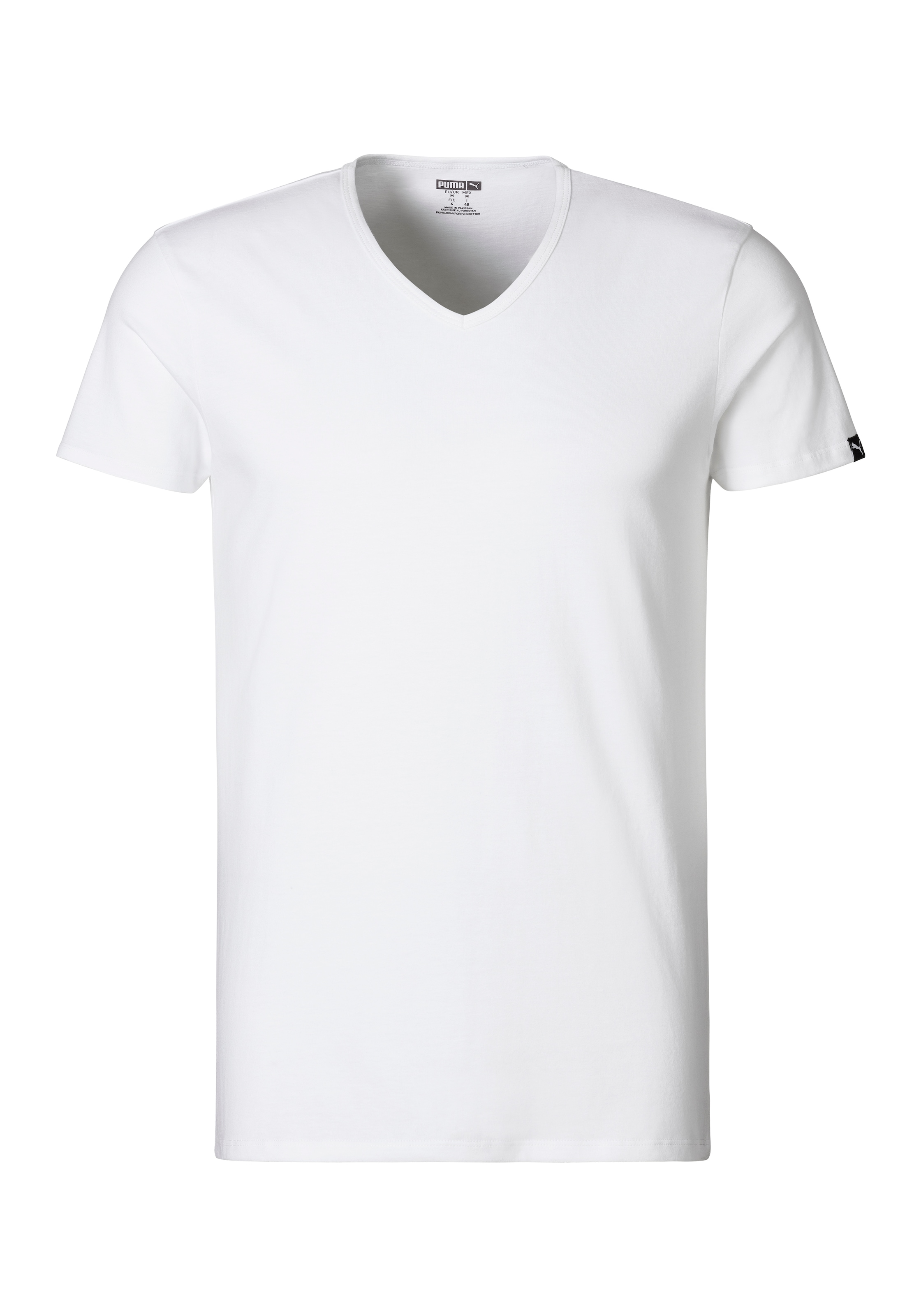 PUMA V-Shirt, (2er-Pack), mit Markenlabel