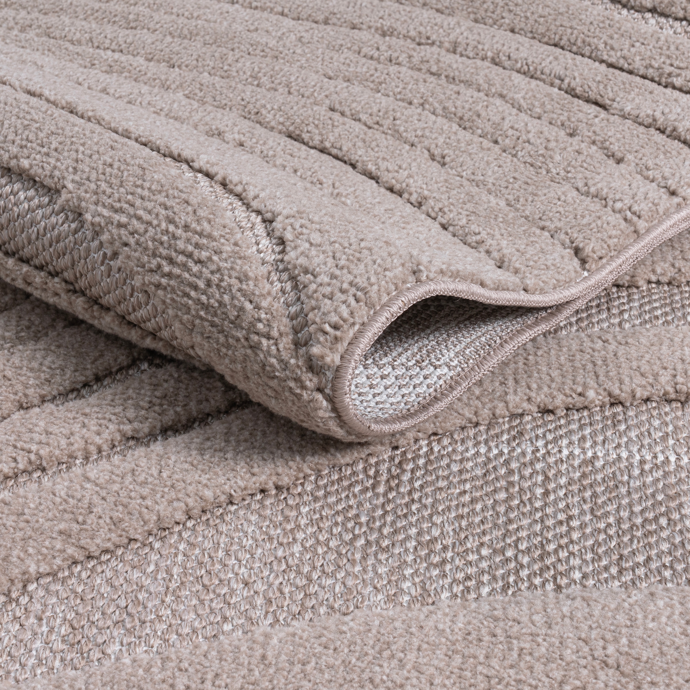 GOODproduct Teppich »Samelia mit Fransen, Wellendesign, Balkon, Camping« rechteckig 6 mm Höhe Hoch-Tief-Struktur, In- und Outdoor geeignet für Küche oder Esszimmer