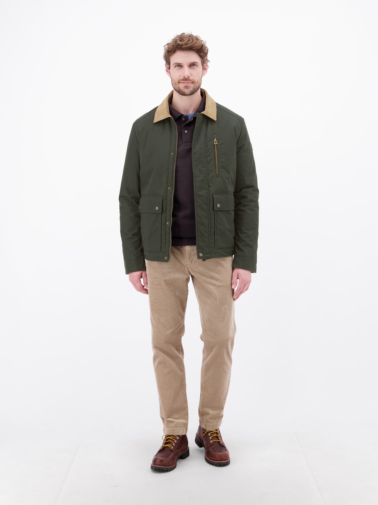 LERROS Blouson »Maskuliner Blouson aus hochwertiger, gewachster Baumwolle« ohne Kapuze