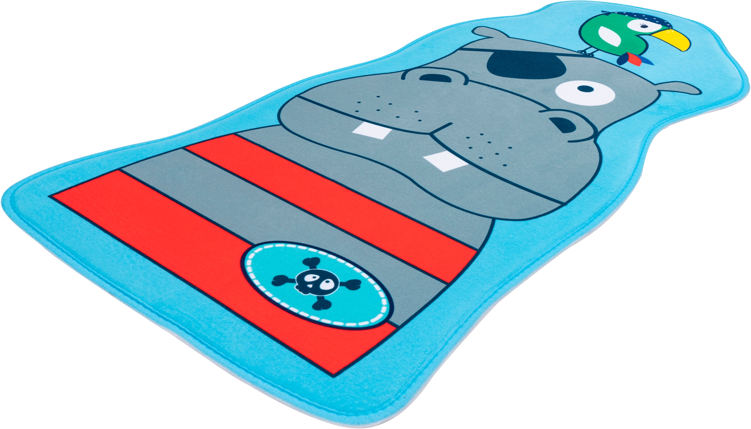 Image of Obsession Kinderteppich »My Mila Kids 143«, Motivform, 8 mm Höhe, Motiv Nilpferd, waschbar, Kinderzimmer bei Ackermann Versand Schweiz