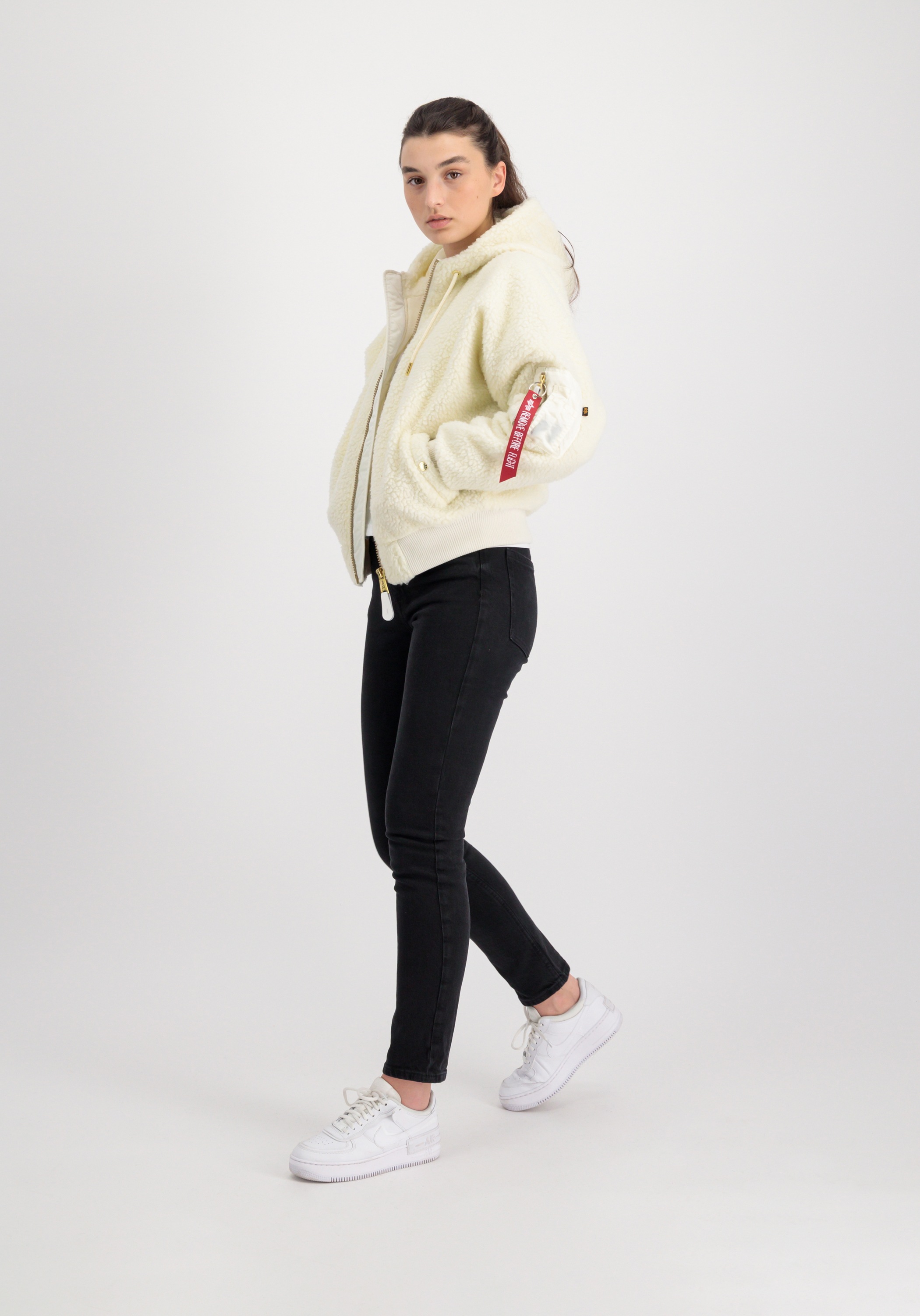 Alpha Industries Bomberjacke »Alpha Industries Women - Bomber Jackets MA-1 OS Hooded Teddy W«