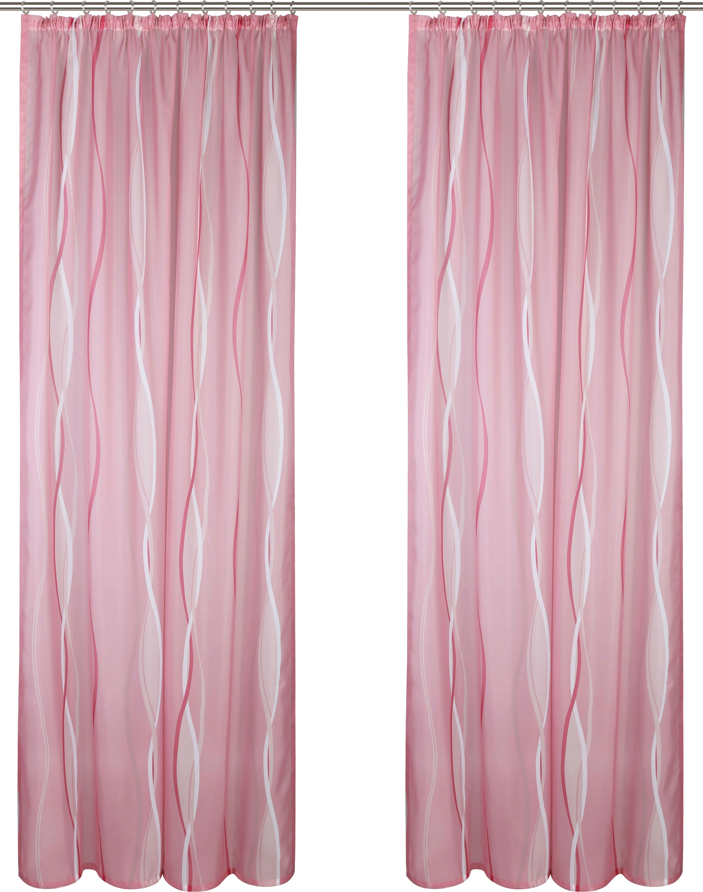 GOODproduct Gardine »Dimona« Kräuselband 2 Stk. tlg. 2er-Set, transparent, Voile, Polyester