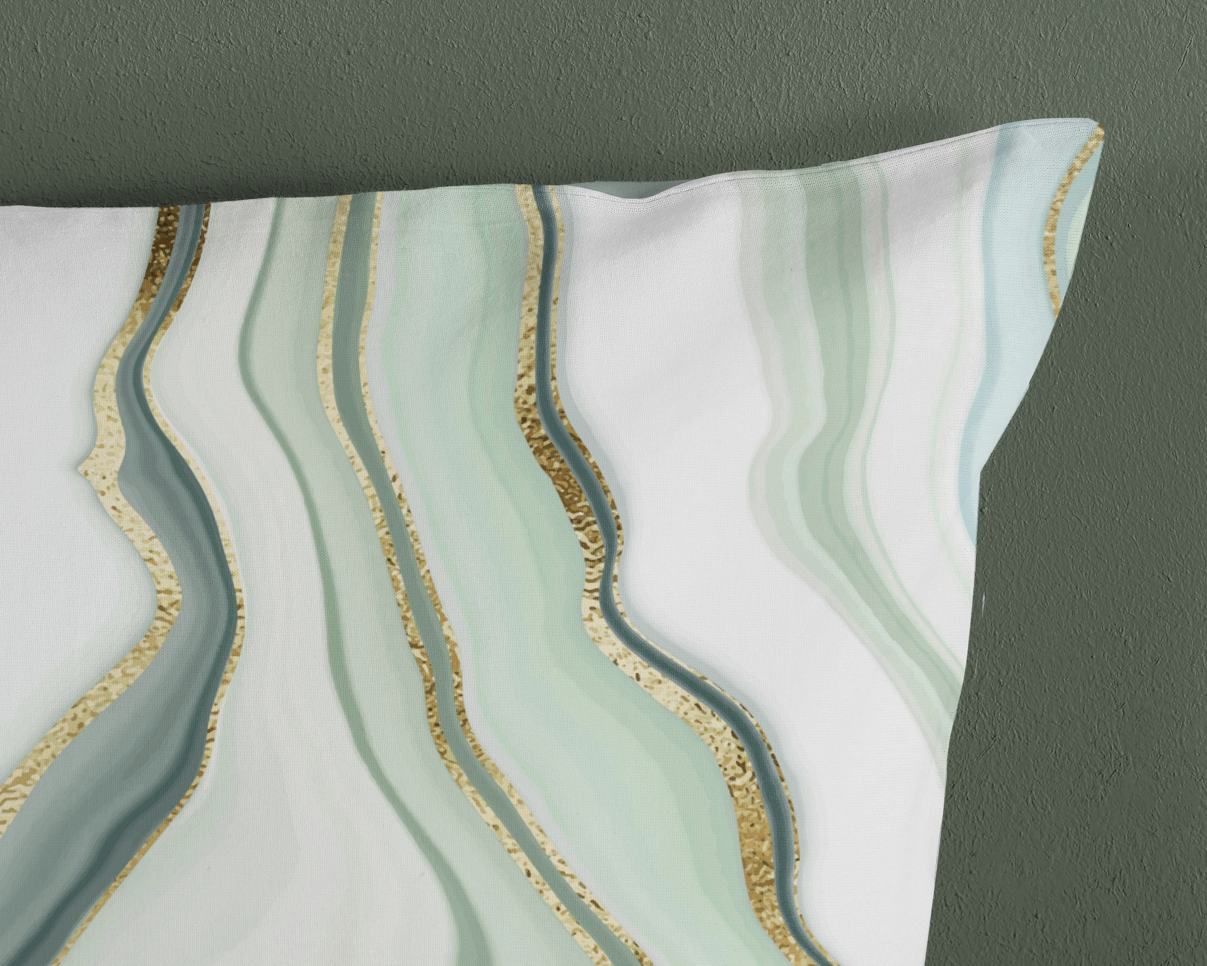 good morning Wendebettwäsche »Quincy« 2 Stk. tlg. 100% Baumwolle, Renforcé, Reissverschluss, Wendeoptik, Marmoroptik grün