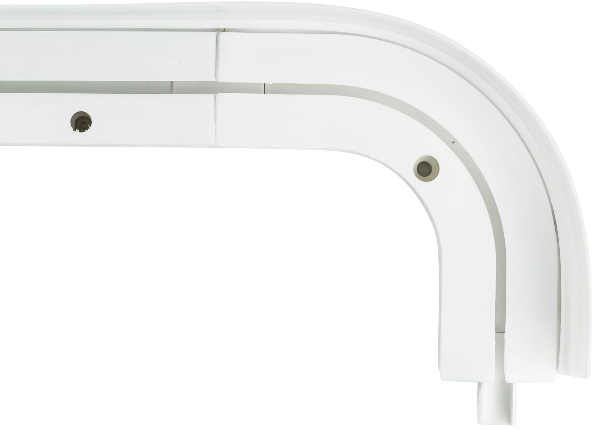 SN DECO GROUP Vorhangschiene »SH1«, 1 läufig-läufig, Fixmass, Set 1-läufig,inkl. Rundbögen, Blende 5 cm, vorgebohrt, Innenlauf