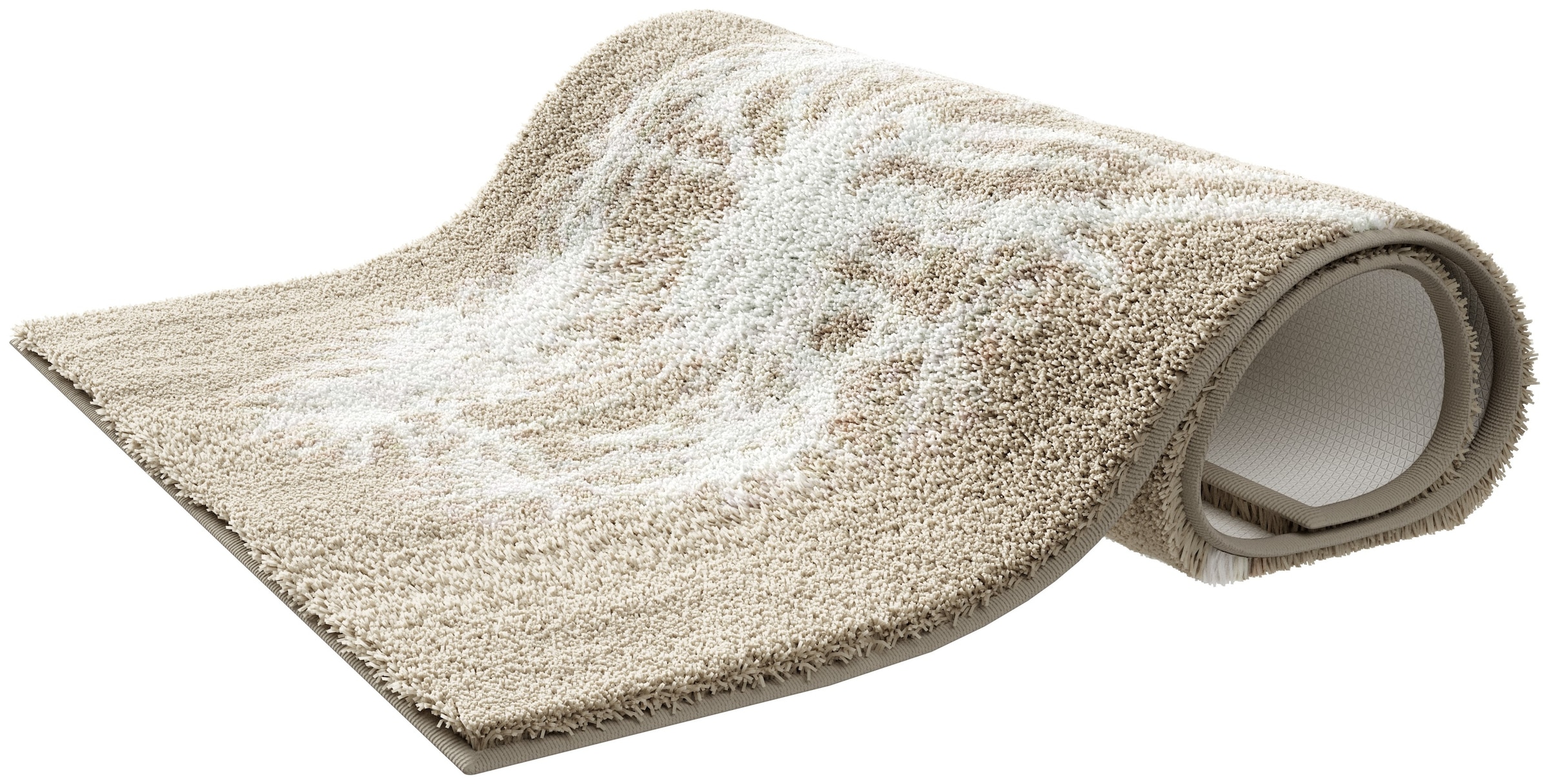 Grund Badematte »Pusteblume, Badvorleger, Badezimmer Teppich, sehr weich« Höhe 20 mm rutschhemmend beschichtet fussbodenheizungsgeeignet | schnell trocknend weiche Haptik, auch als 2-teiliges Set erhältlich, Made in Europe