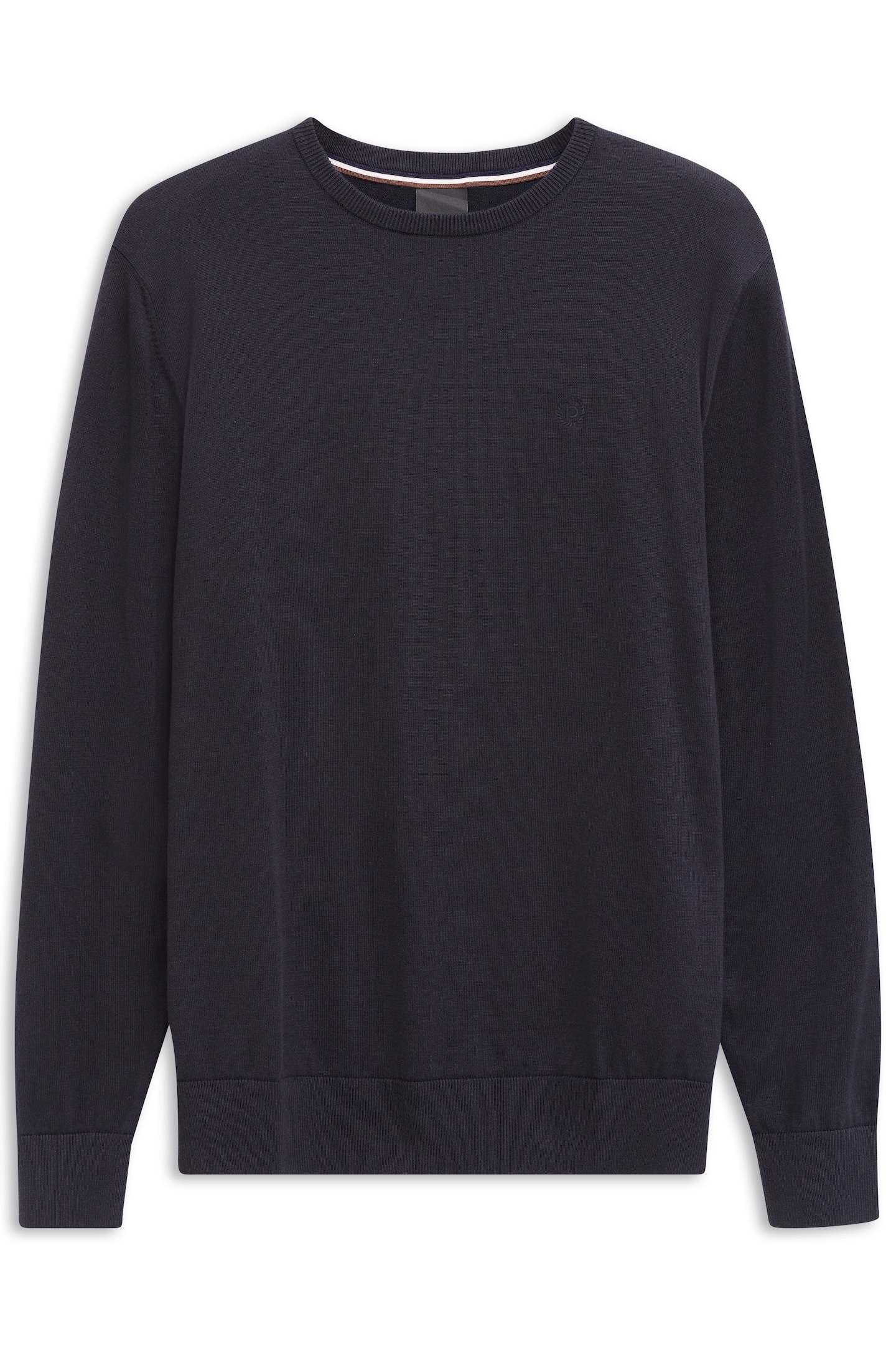 bugatti Pull à col rond »Basic Essential« aus reiner Baumwolle