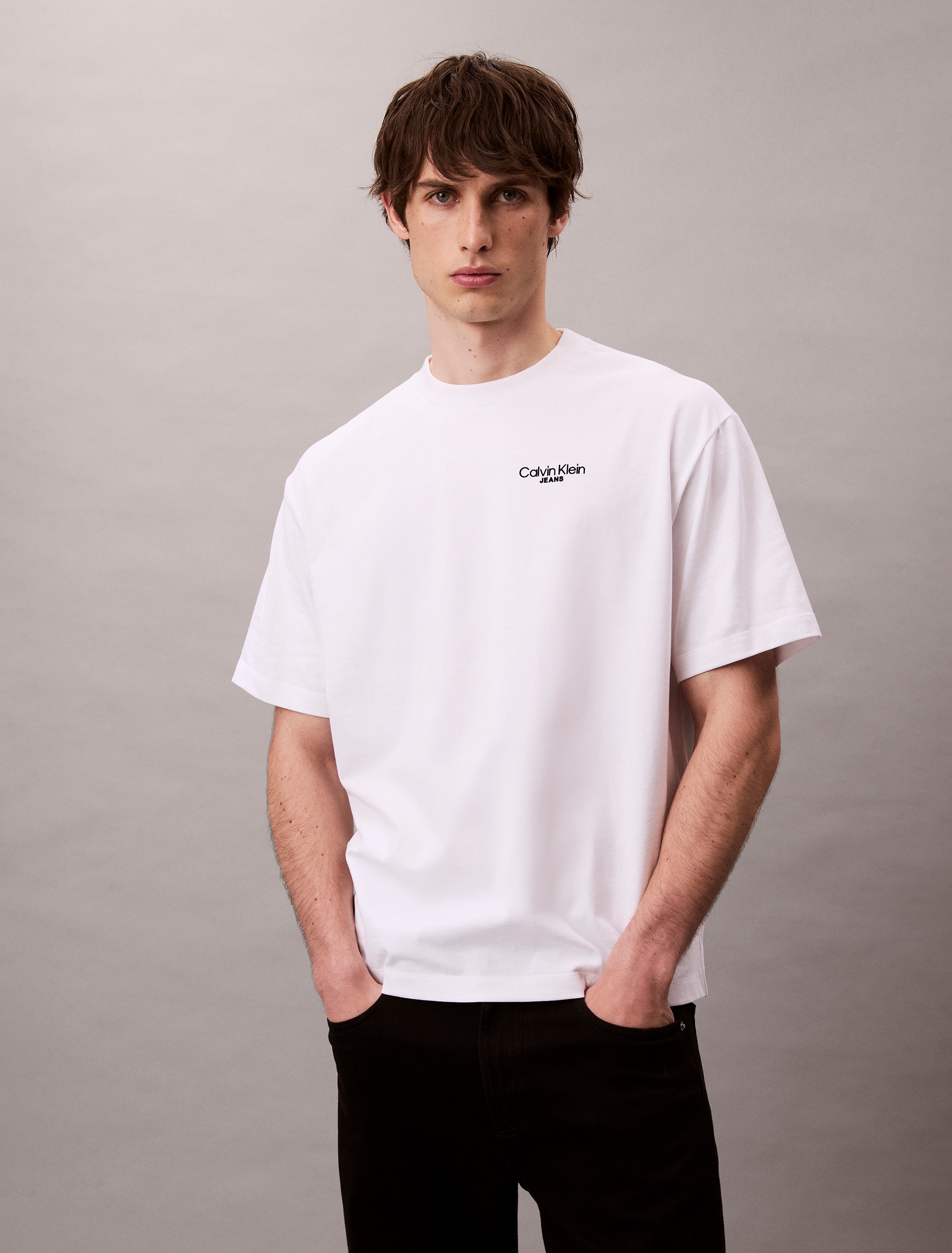 Image of Calvin Klein Jeans T-Shirt "LOGO BACK PRINT T-SHIRT" Mit Rundhalsausschnitt, regular fit
