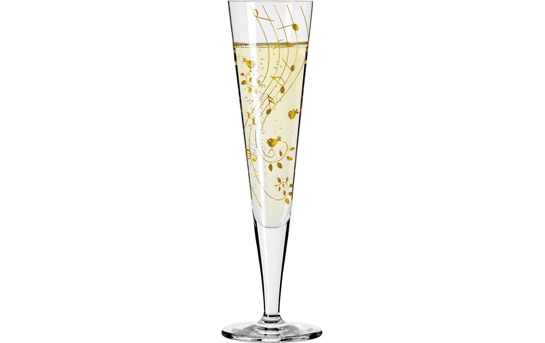 Ritzenhoff Champagnerglas »Goldfarbennacht No 2. 205 ml, 1 Stück, Transparent«