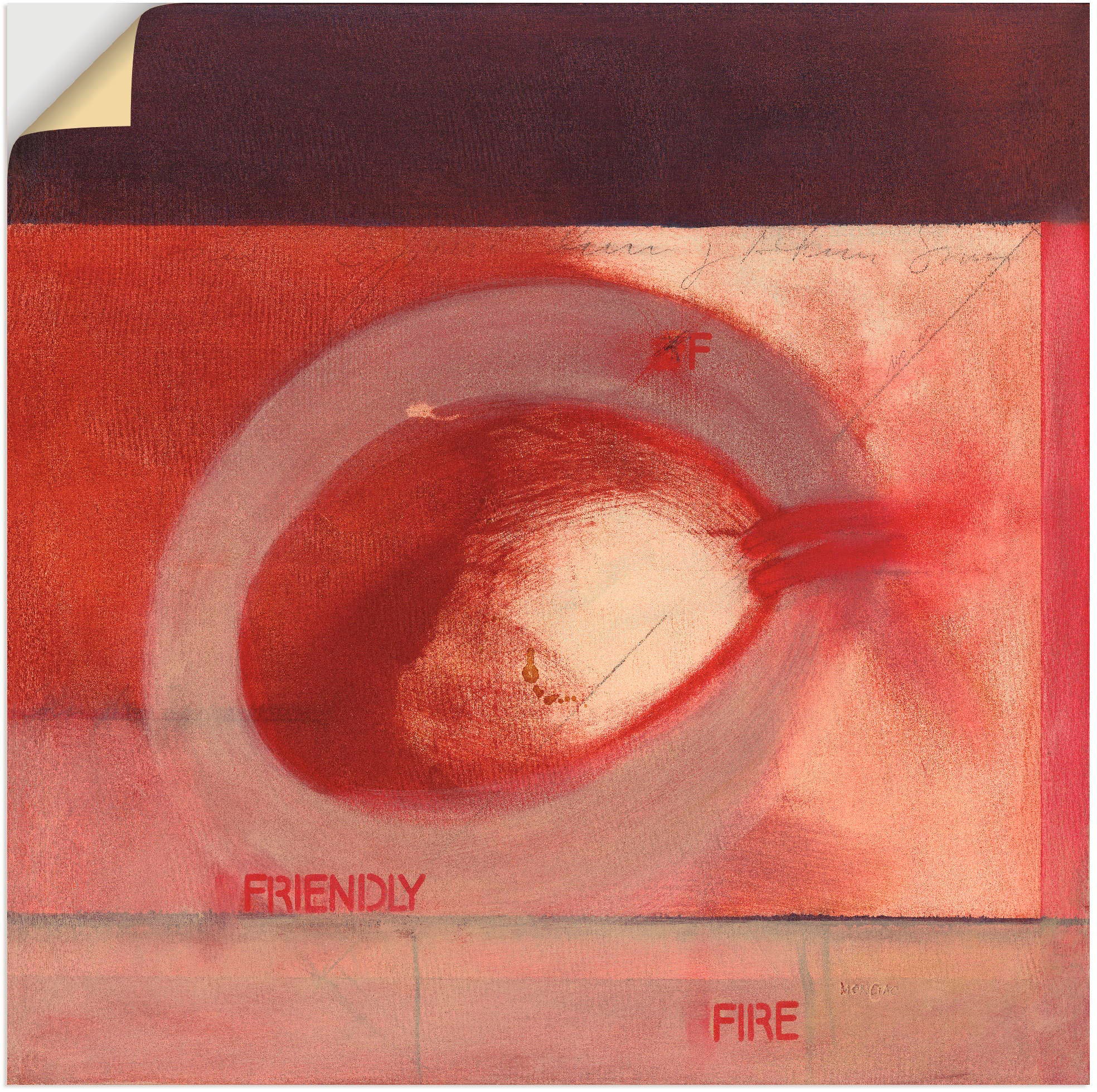 Image of Artland Wandbild »Feuer«, Muster, (1 St.), in vielen Grössen & Produktarten - Alubild / Outdoorbild für den Aussenbereich, Leinwandbild, Poster, Wandaufkleber / Wandtattoo auch für Badezimmer geeignet bei Ackermann Versand Schweiz