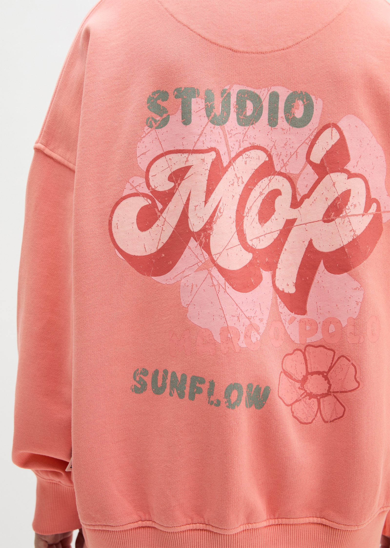 Marc O'Polo Junior Sweat-shirt , angeraute Innenseite, modischer Rückenprint, normale Passform
