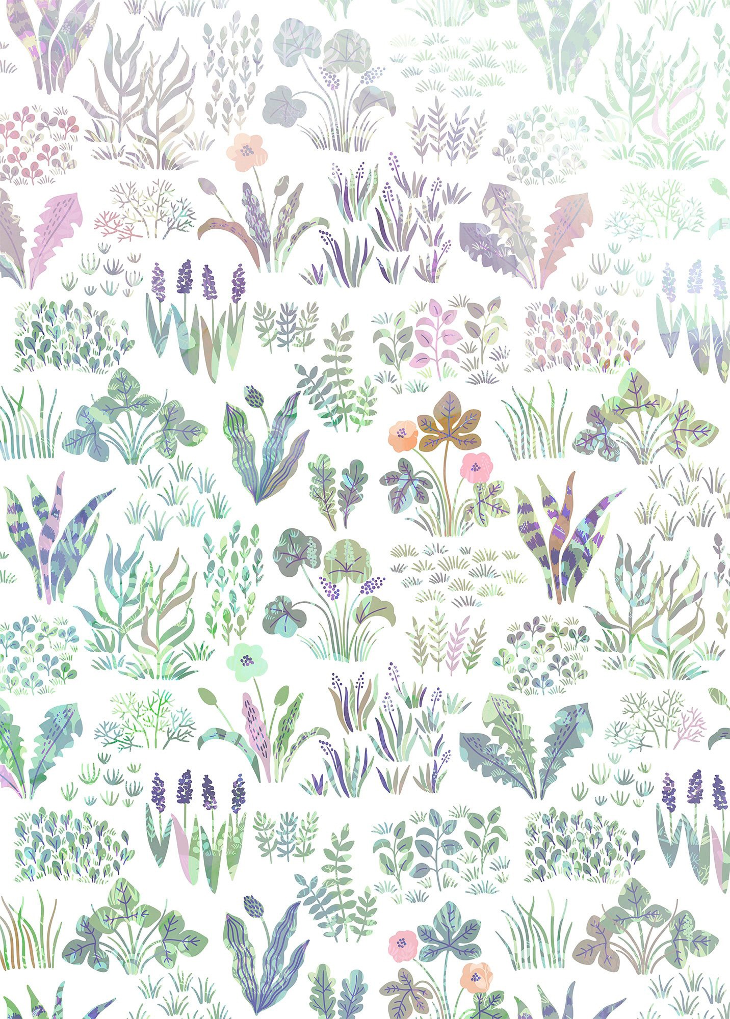 Image of Komar Vliestapete "Digitaldruck Vlies - Flower Farm - Grösse 200 x 280 cm" bedruckt glatt Kinderzimmer