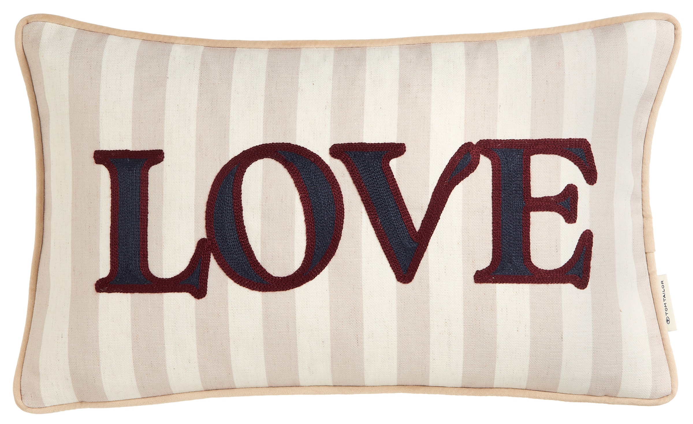 Image of TOM TAILOR HOME Dekokissen "Love" mit Leinenanteil