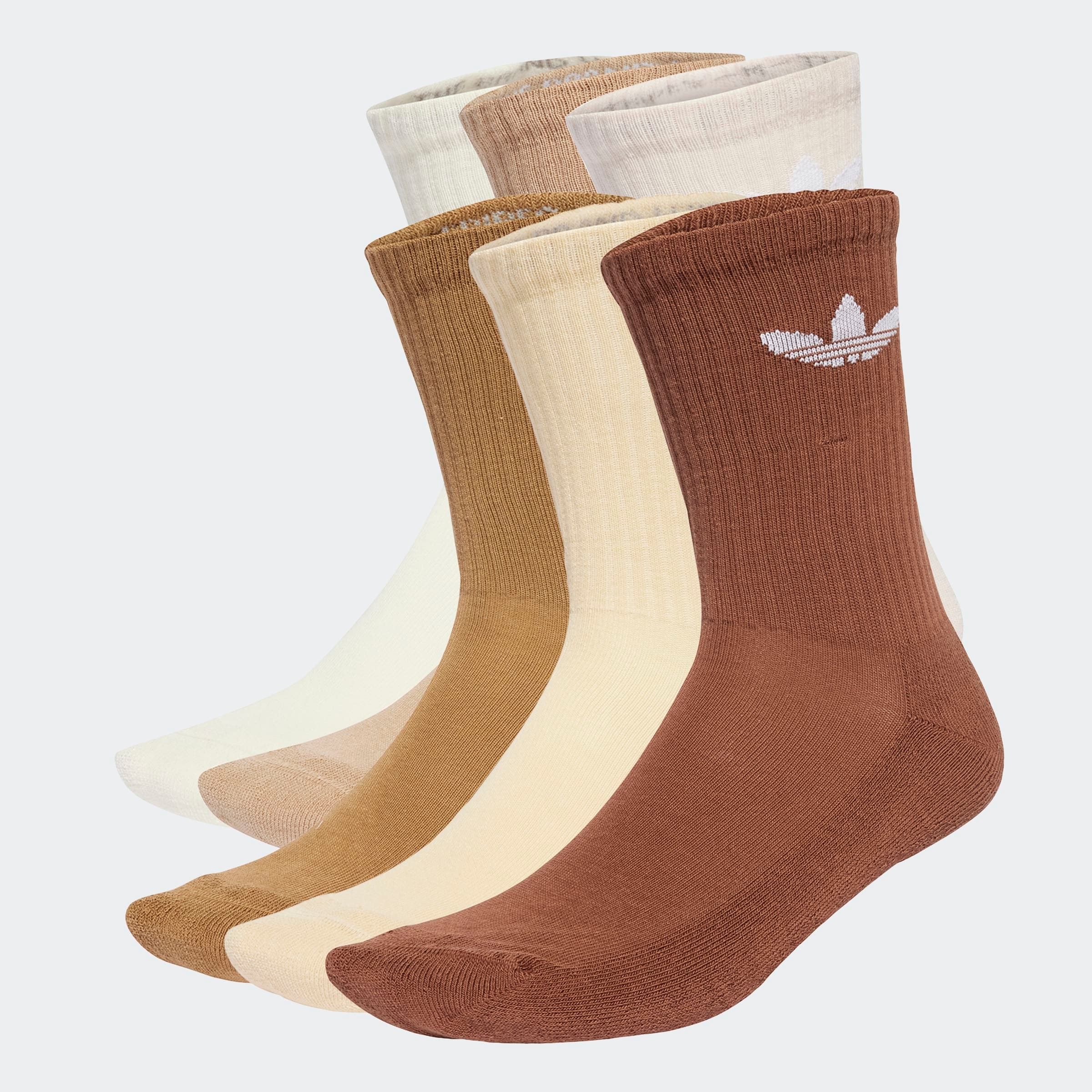 Image of adidas Originals Sportsocken "TR CREW S 6P" 6 Paar tlg. für Laufen, 6er-Pack, mit Trefoil Logo, wadenlang