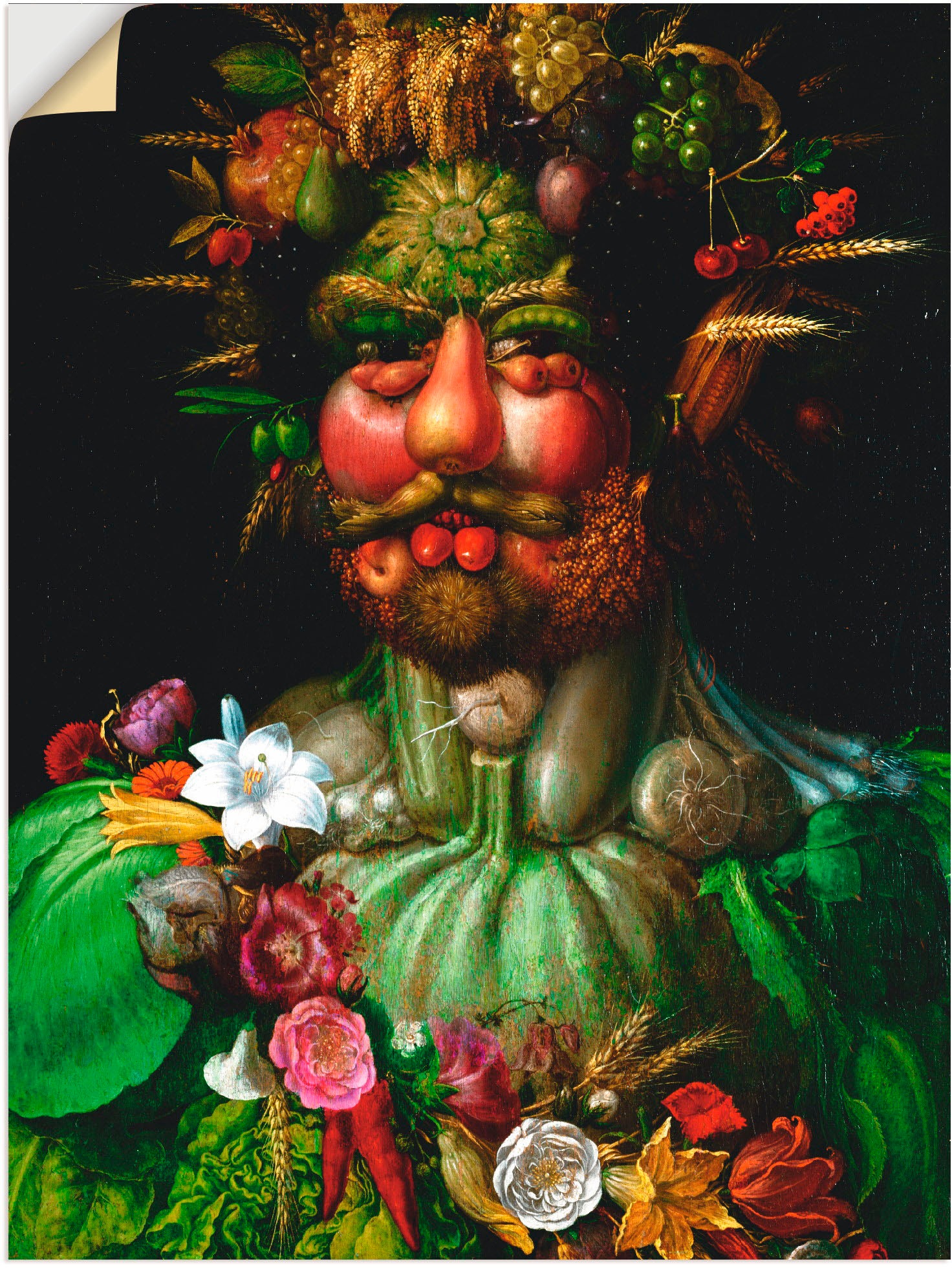 Image of Artland Wandbild »Vertumnus (Kaiser Rudolf II.). 1590«, Porträts, (1 St.), in vielen Grössen & Produktarten -Leinwandbild, Poster, Wandaufkleber / Wandtattoo auch für Badezimmer geeignet bei Ackermann Versand Schweiz