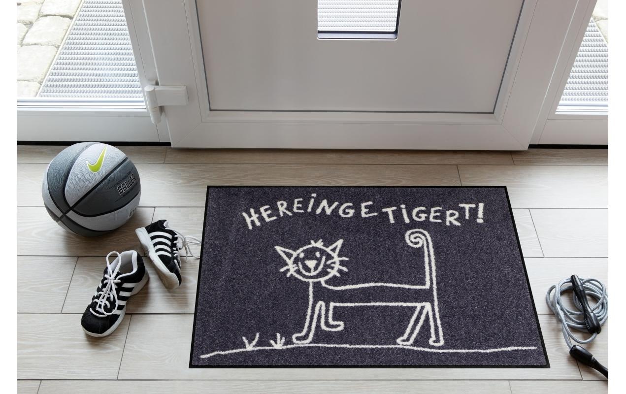 Salonloewe Fussmatte »Hereingetigert Fussmatte«, quadratisch, - mm Höhe