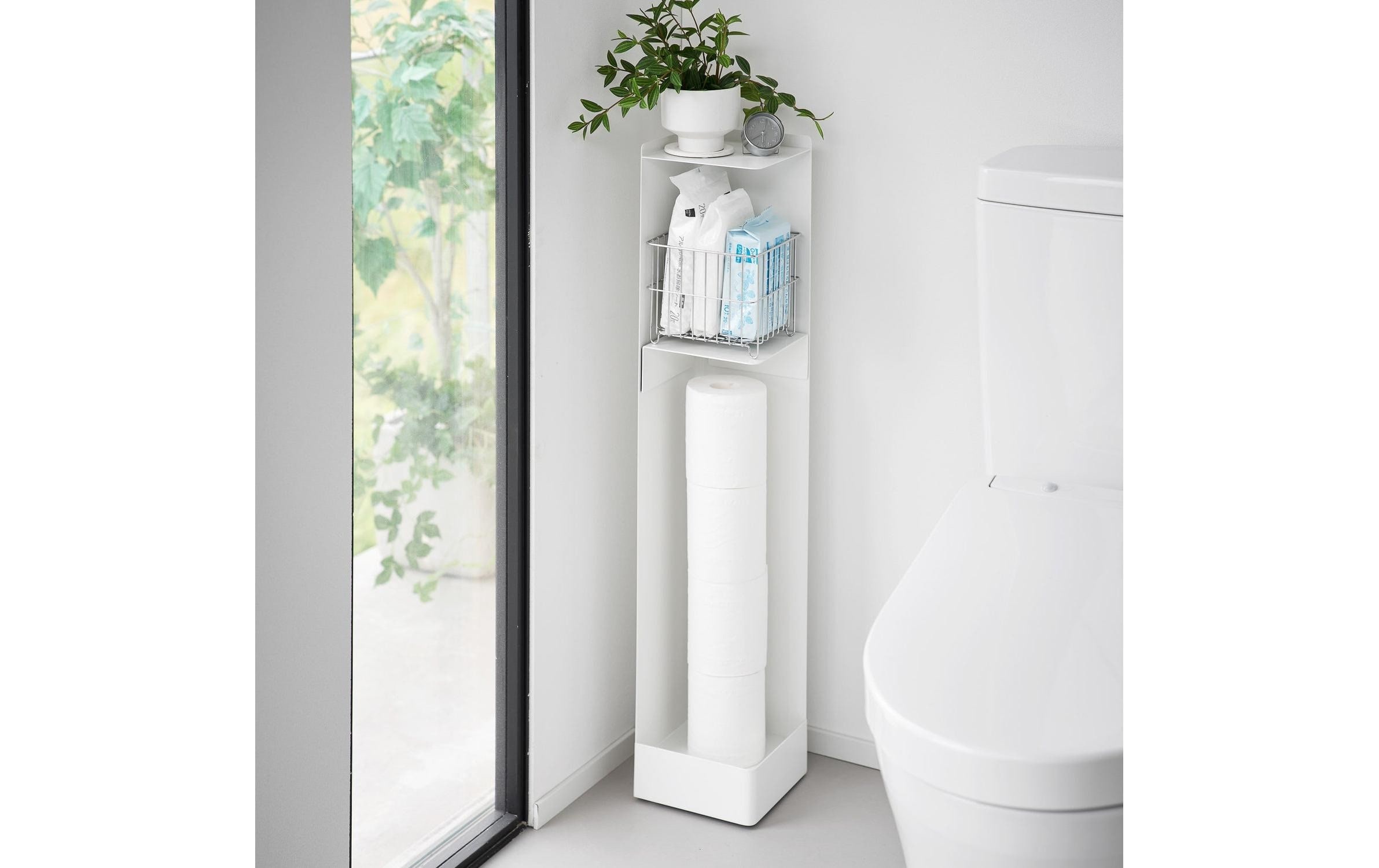 Yamazaki Toilettenpapierhalter »Tower mit Rollen 16 x 80.5 cm«
