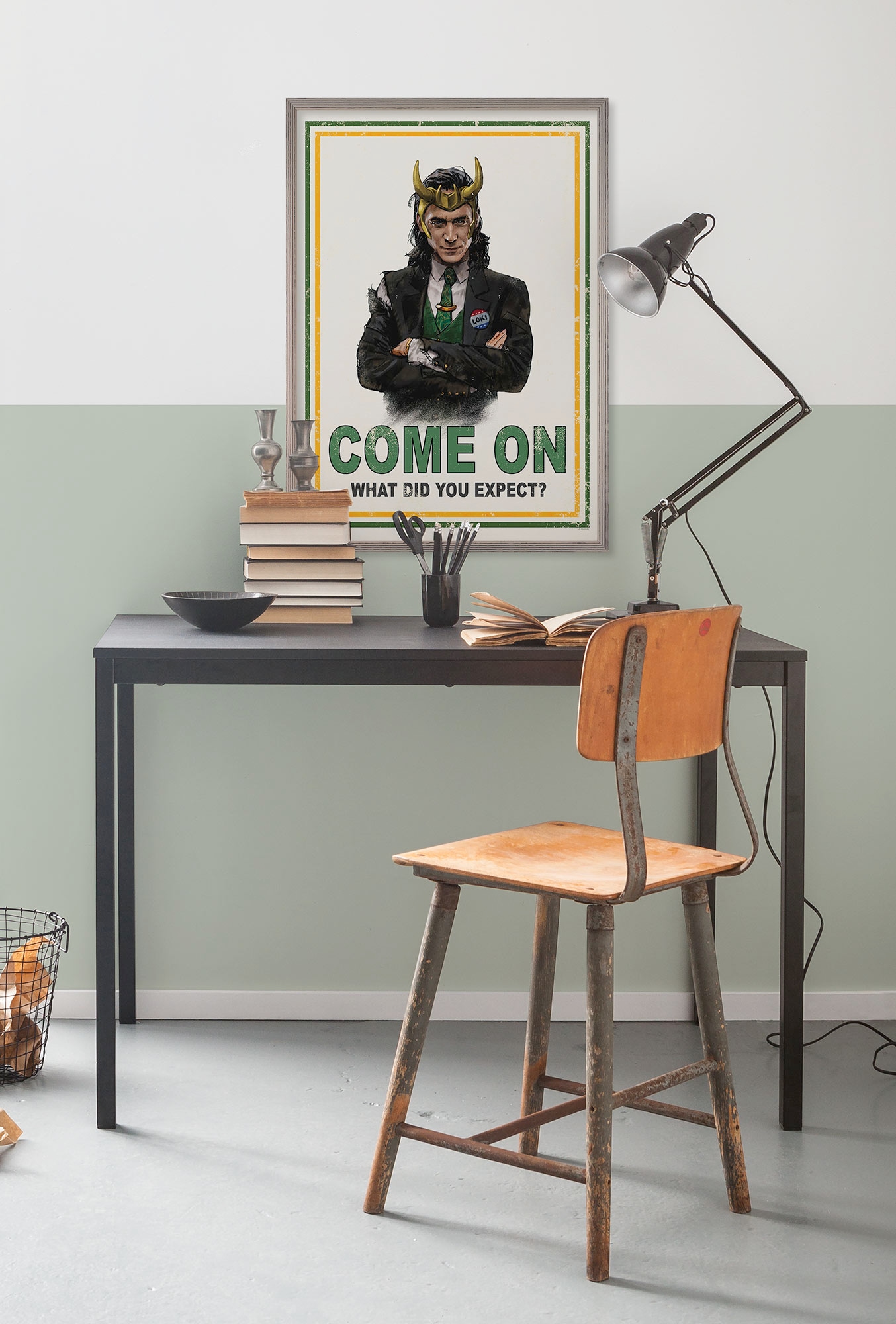 Image of Komar Wandbild "Loki for President" Disney Set, 1 Stk. tlg. 30 x 40 cm (Breite x Höhe) - Kinderzimmer, Dekoration