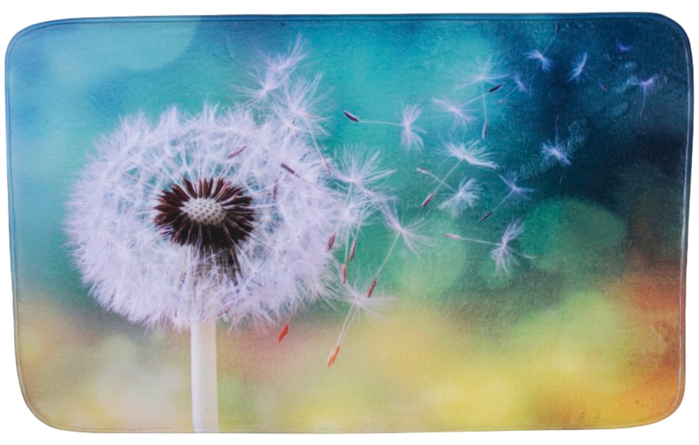 Sanilo Set d'accessoires de salle de bain »Pusteblume« bestehend aus WC-Sitz, Badteppich und Waschbeckenstöpsel