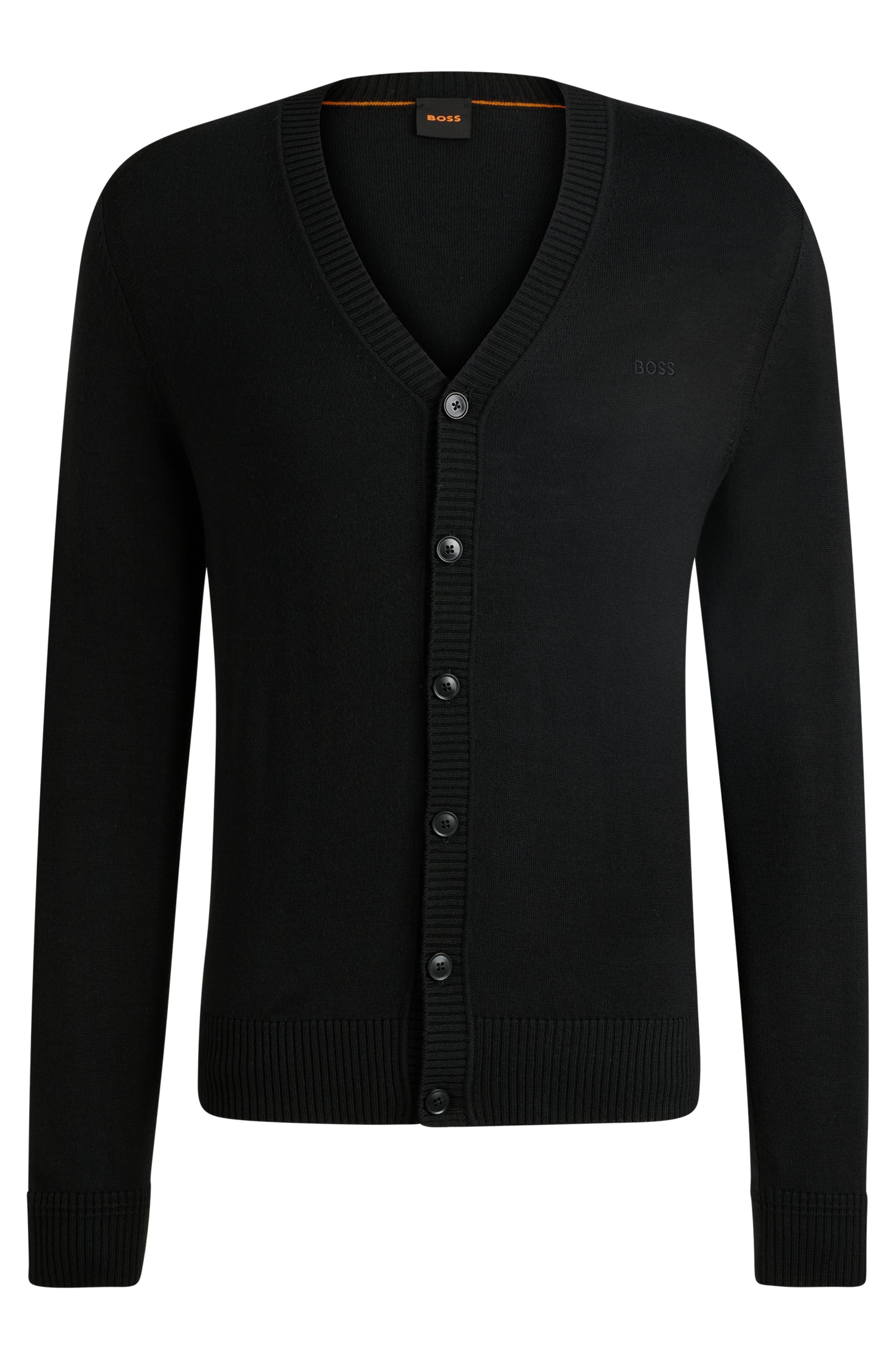 BOSS ORANGE Strickjacke »Avac«, mit tiefem V-Ausschnitt