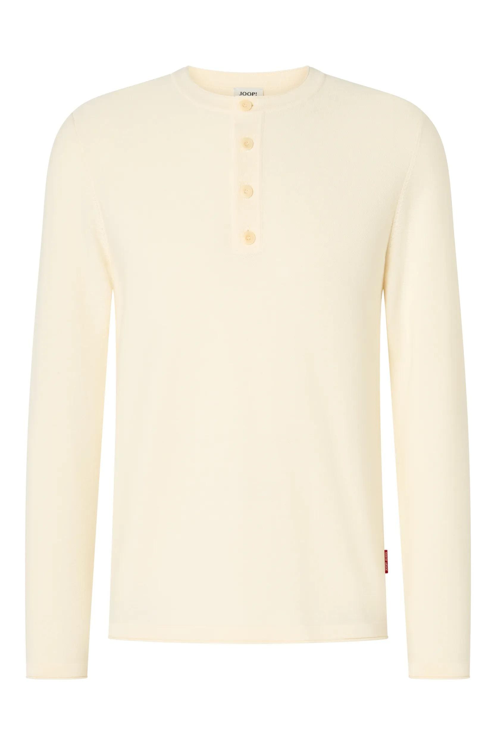 Image of Joop Jeans Rundhalspullover "Peko" mit Henleyausschnitt, normale Passform