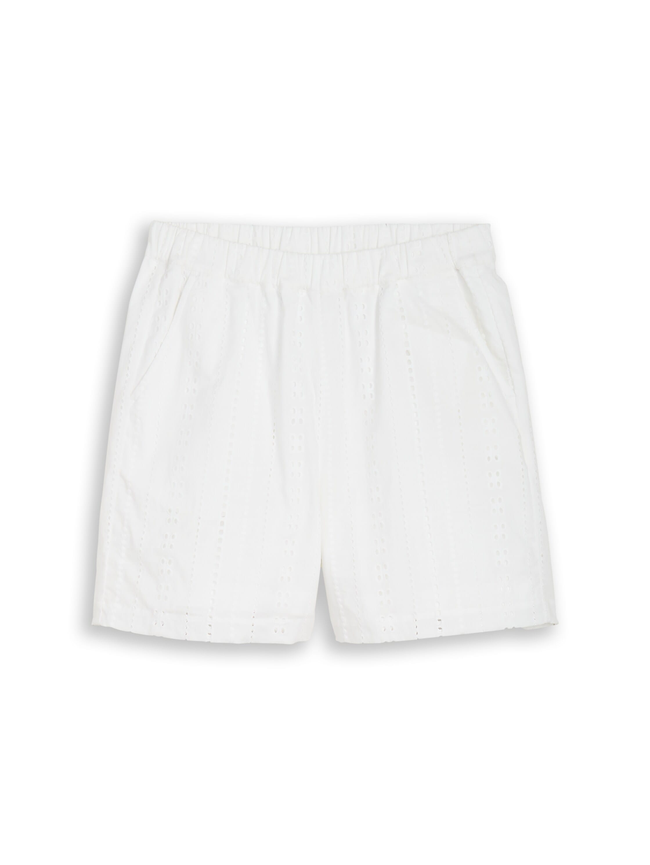 TOM TAILOR Denim Short tissé  short d'été avec détails crochetés
