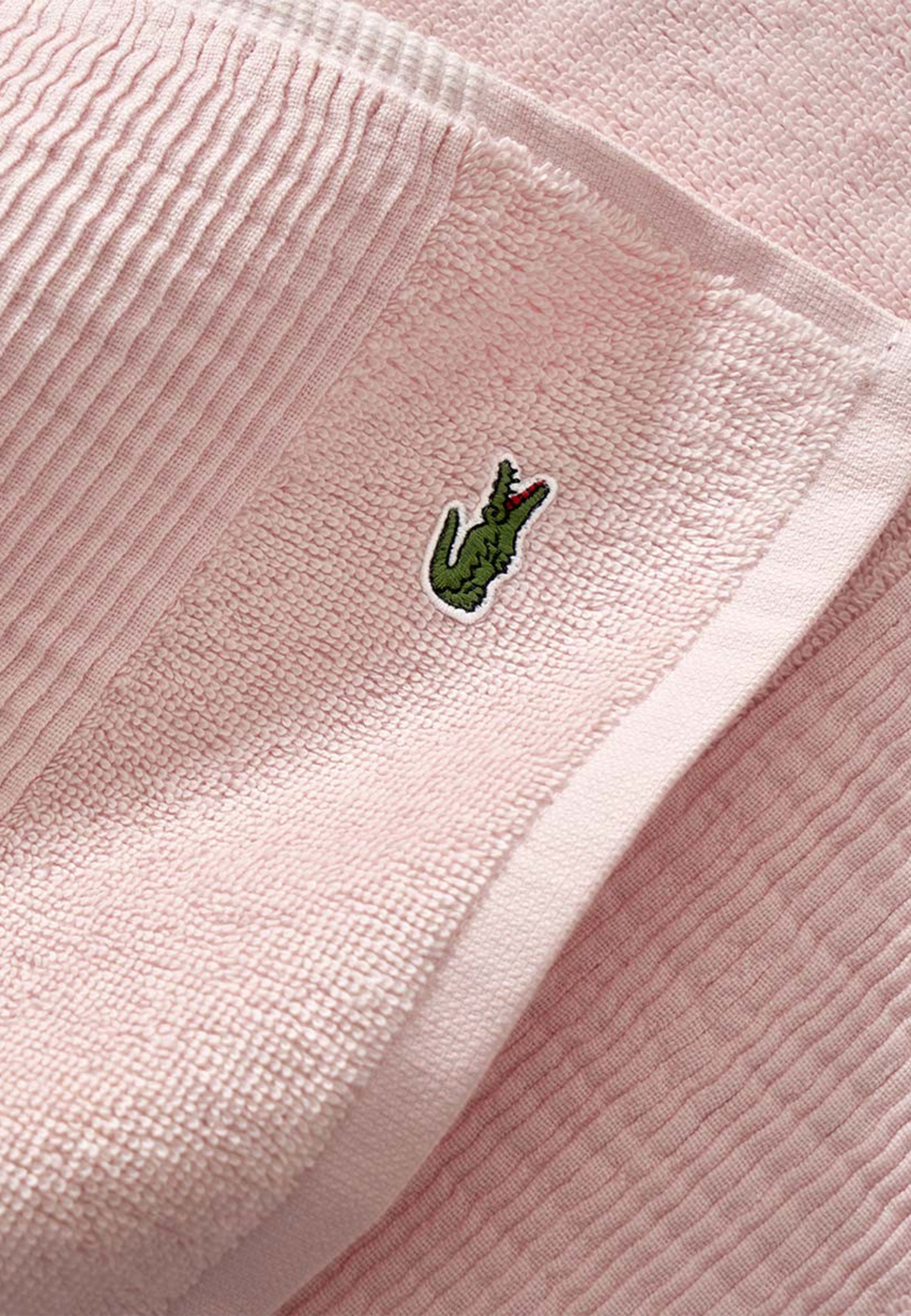 Lacoste Badematte "LLECROCO" Höhe 3 mm schnell trocknend mit Label-Applikationen