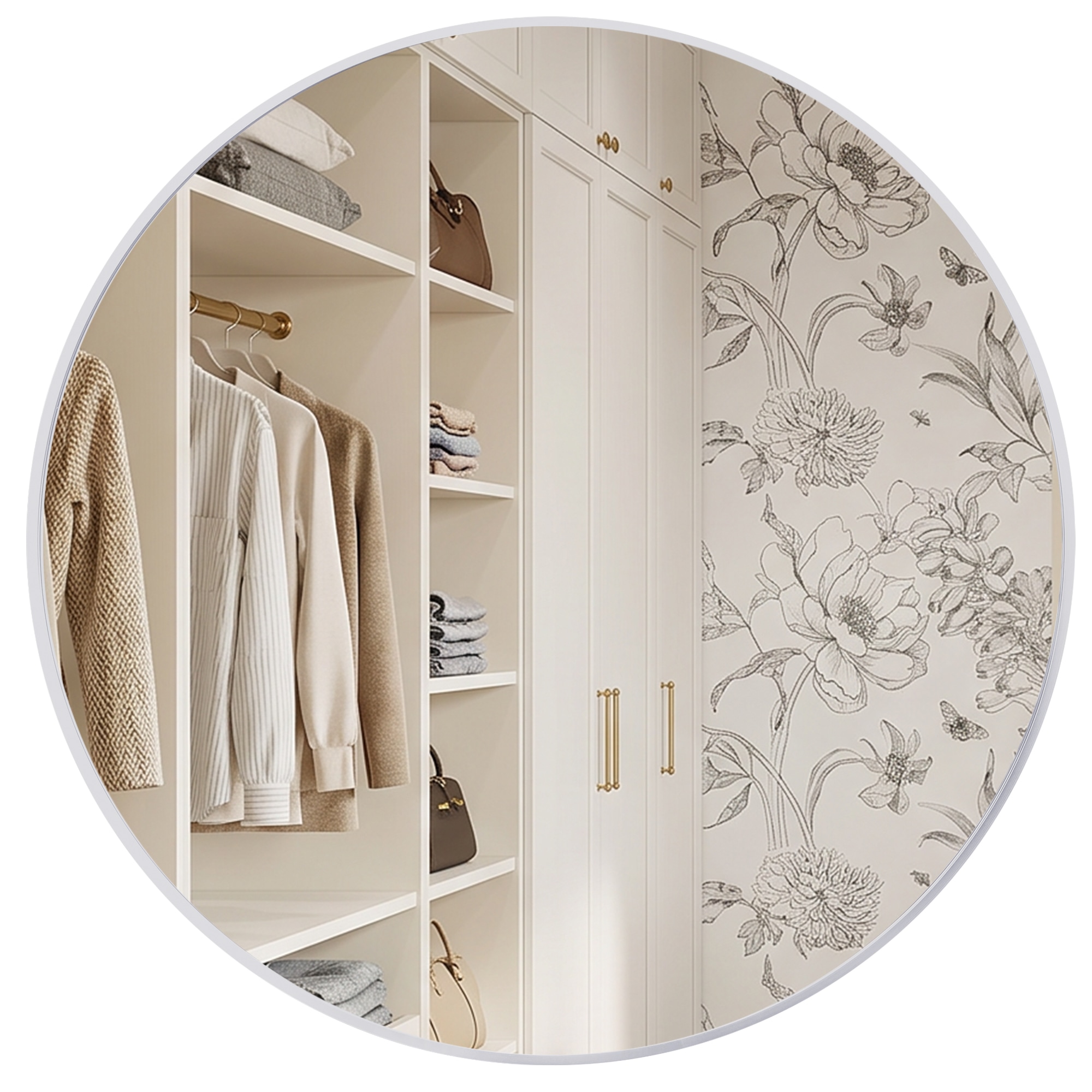 GOODproduct Miroir »Wandspiegel Addrik, wahlweise in 2 Grössen 60x60cm oder 80x80cm« forme ronde, en plusieurs couleurs