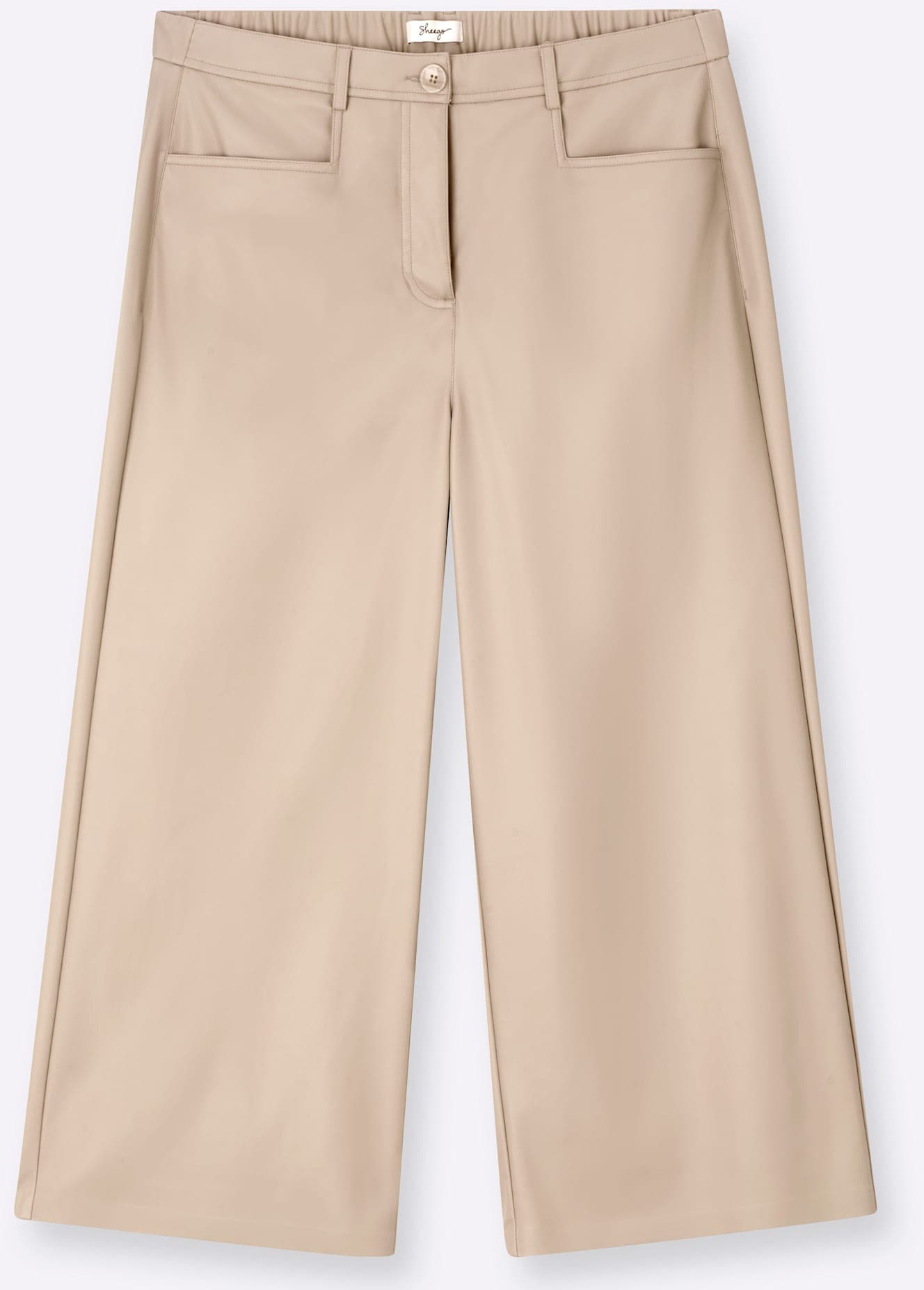 Sheego Pantalon imitation cuir