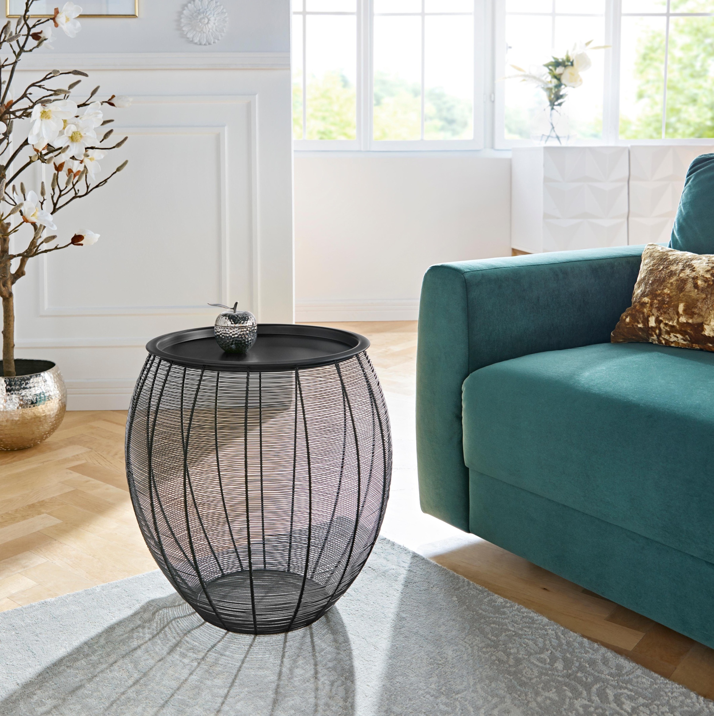 Image of Leonique Couchtisch »Lagny«, mit besonderem Gestell, in runder Form und Metallstreben bei Ackermann Versand Schweiz