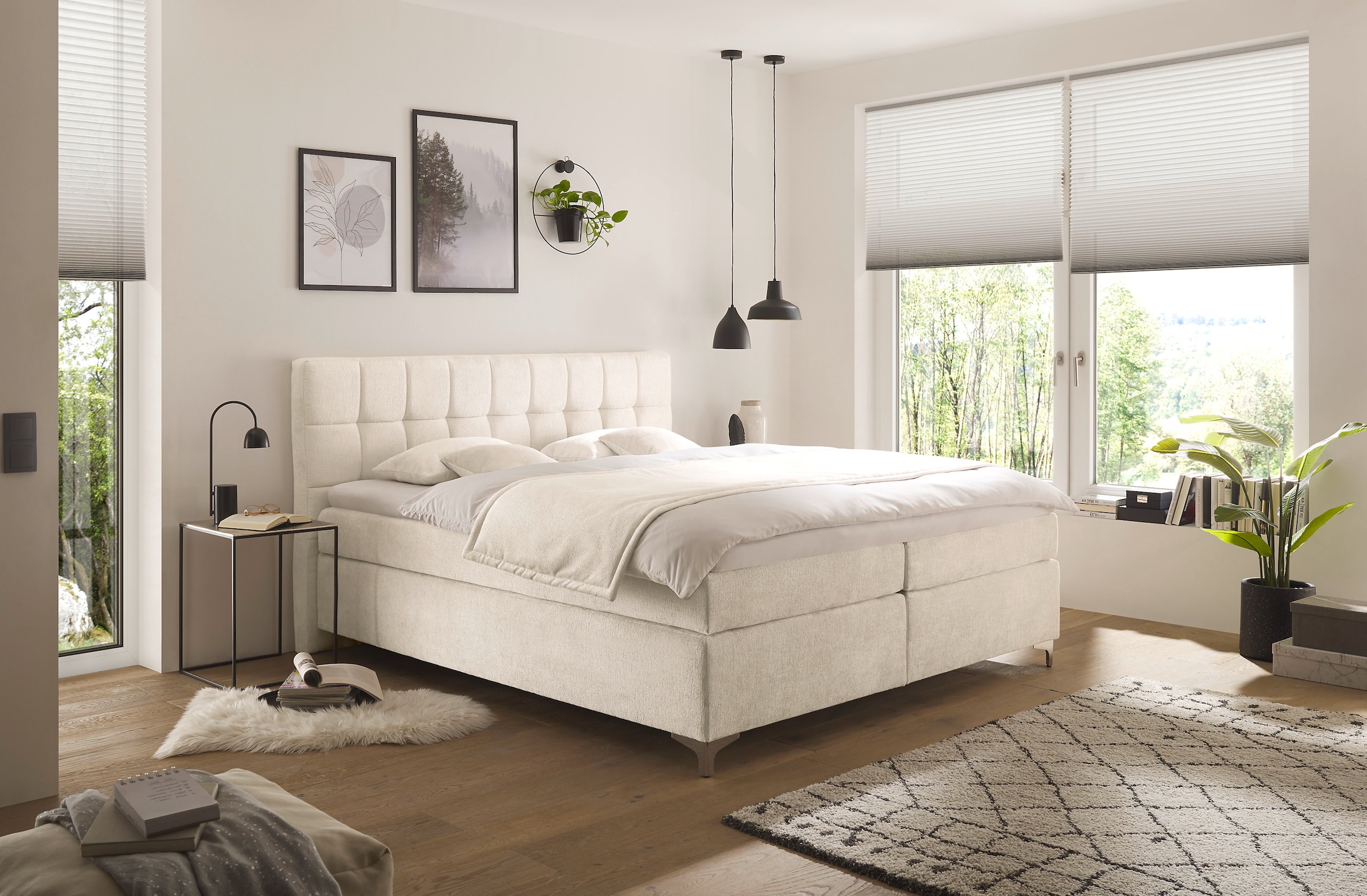 hapo Lit boxspring »Neyla erhältlich in den Breiten 100, 160, 180 & 200cm« in verschiedenen Matratzenqualitäten, Härtegraden und Farben verfügbar