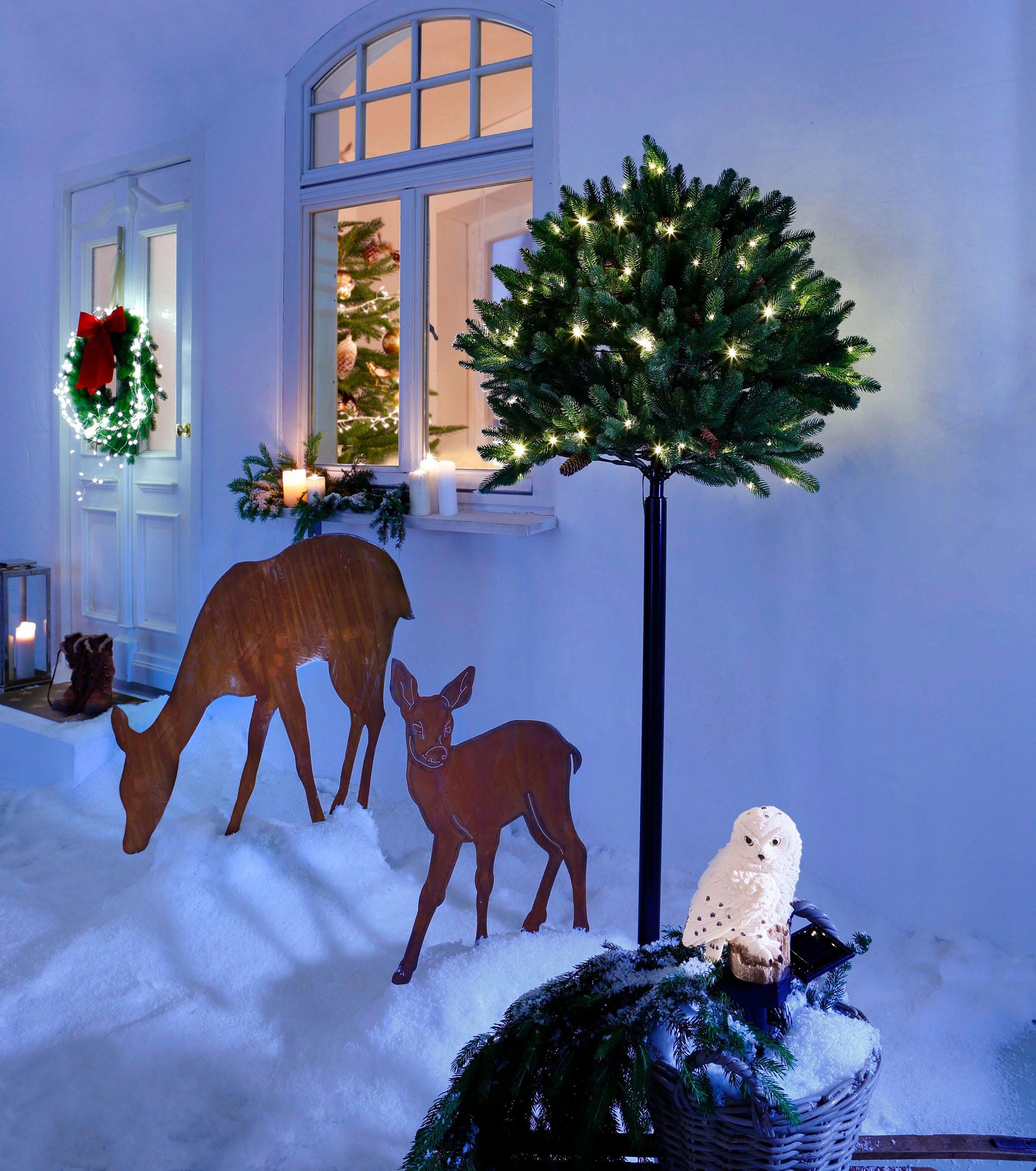 my home Weihnachtsfigur »Reh, Weihnachtsdeko bequem Rost-Look aussen«, im Gartenstecker kaufen