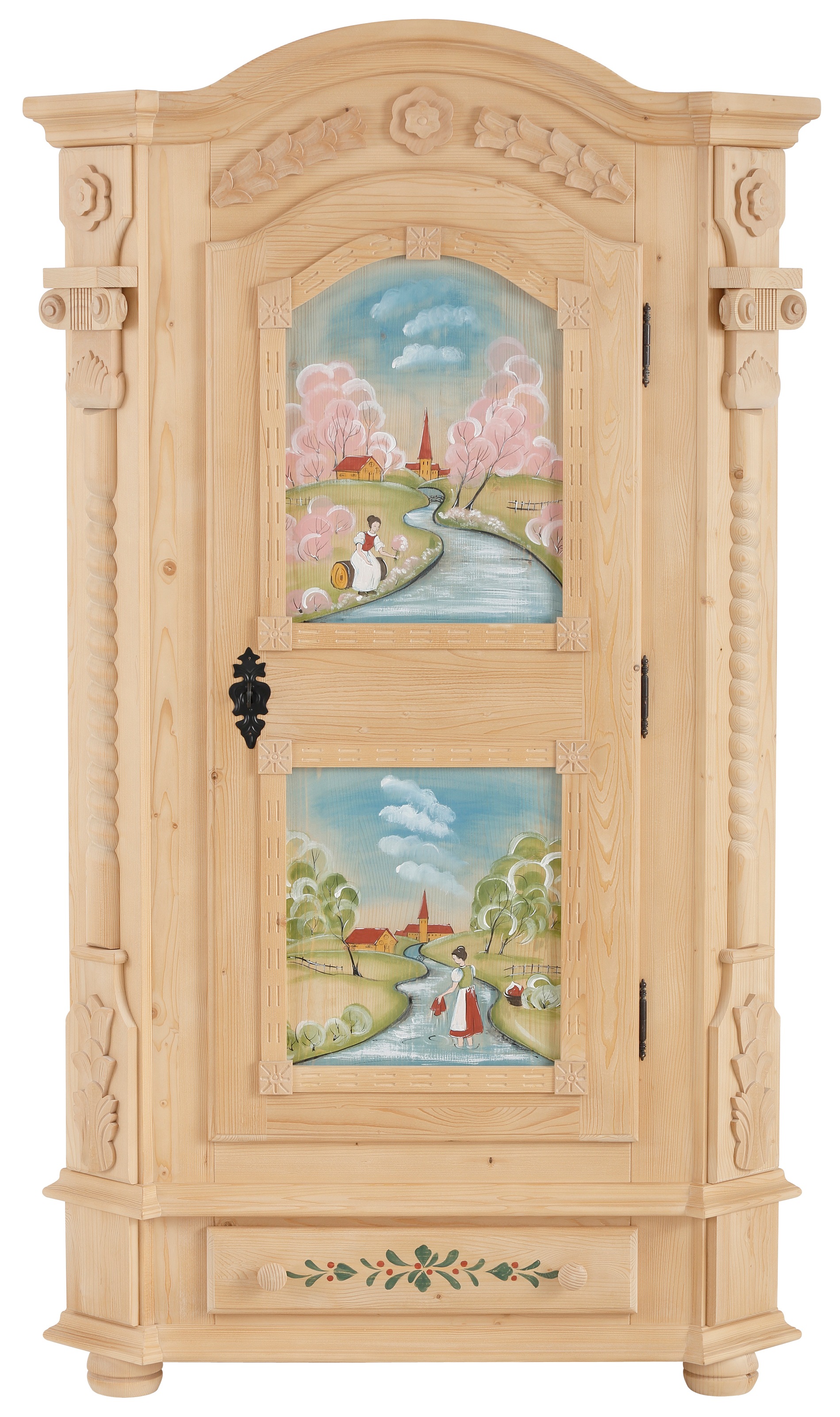 Image of Premium collection by Home affaire Garderobenschrank »Teisendorf«, wahlweise mit besonderer Handbemalung, oder im schlichten Design bestellbar, Höhe 185 cm bei Ackermann Versand Schweiz