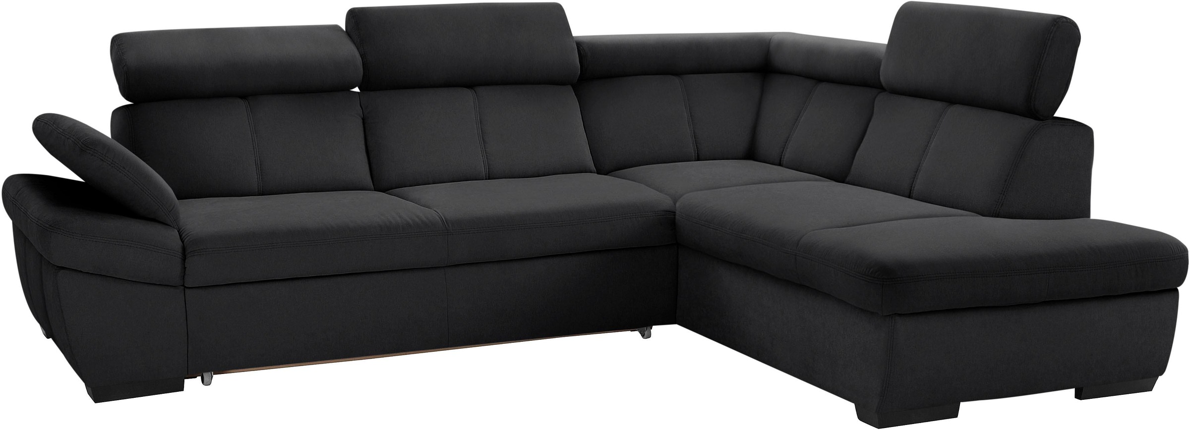 exxpo - sofa fashion Ecksofa »Salerno, klassisch modernes Funktionssofa, hoher Sitzkomfort, L-Form«, inkl. Kopf- und Armteilverstellung, wahlweise mit Bettfunktion