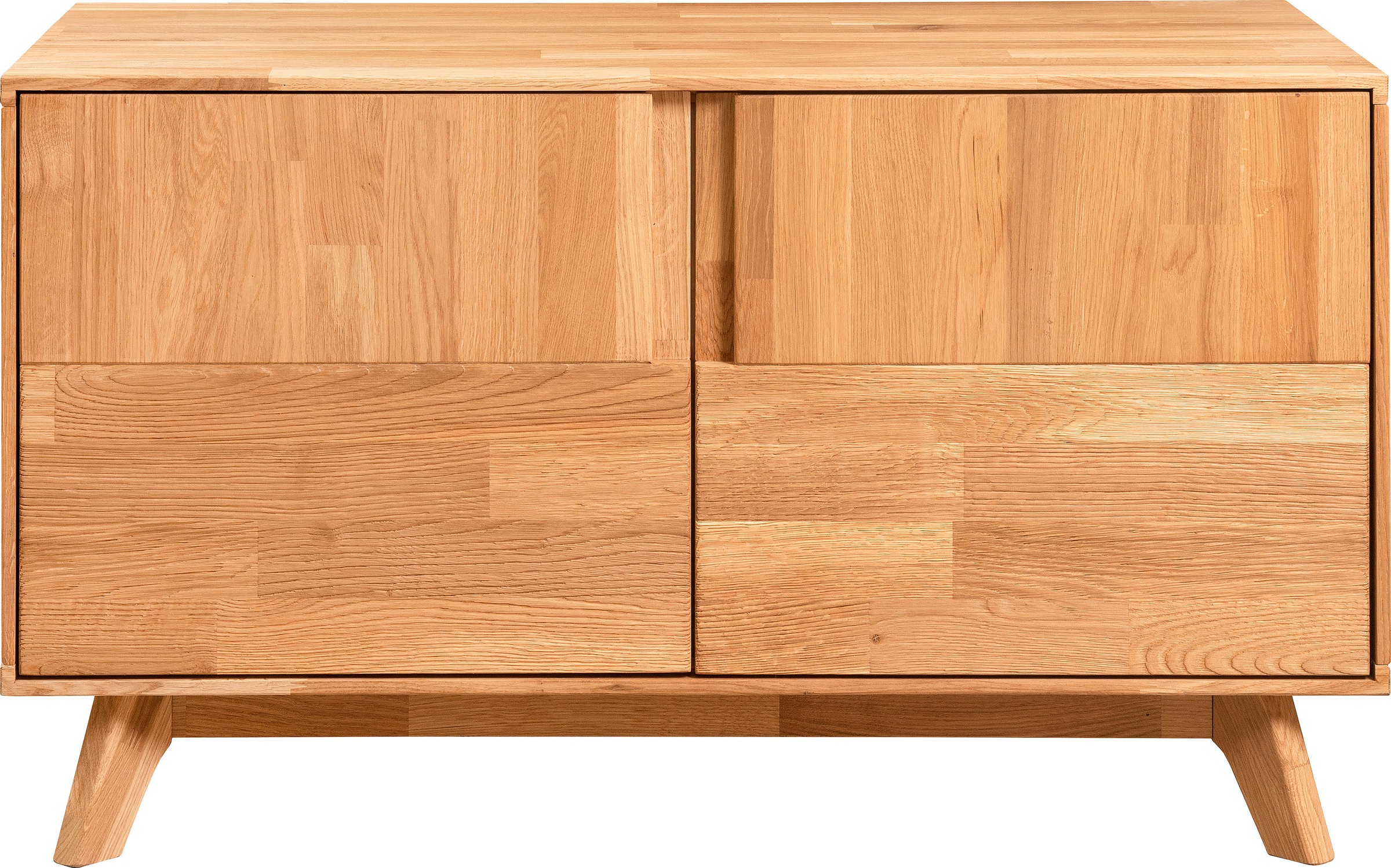 Image of andas Lowboard »Rio«, aus massiver Eiche, mit Soft-Close-Funktion, eingefräste Griffmulden, Fernsehtisch Breite 90 cm bei Ackermann Versand Schweiz