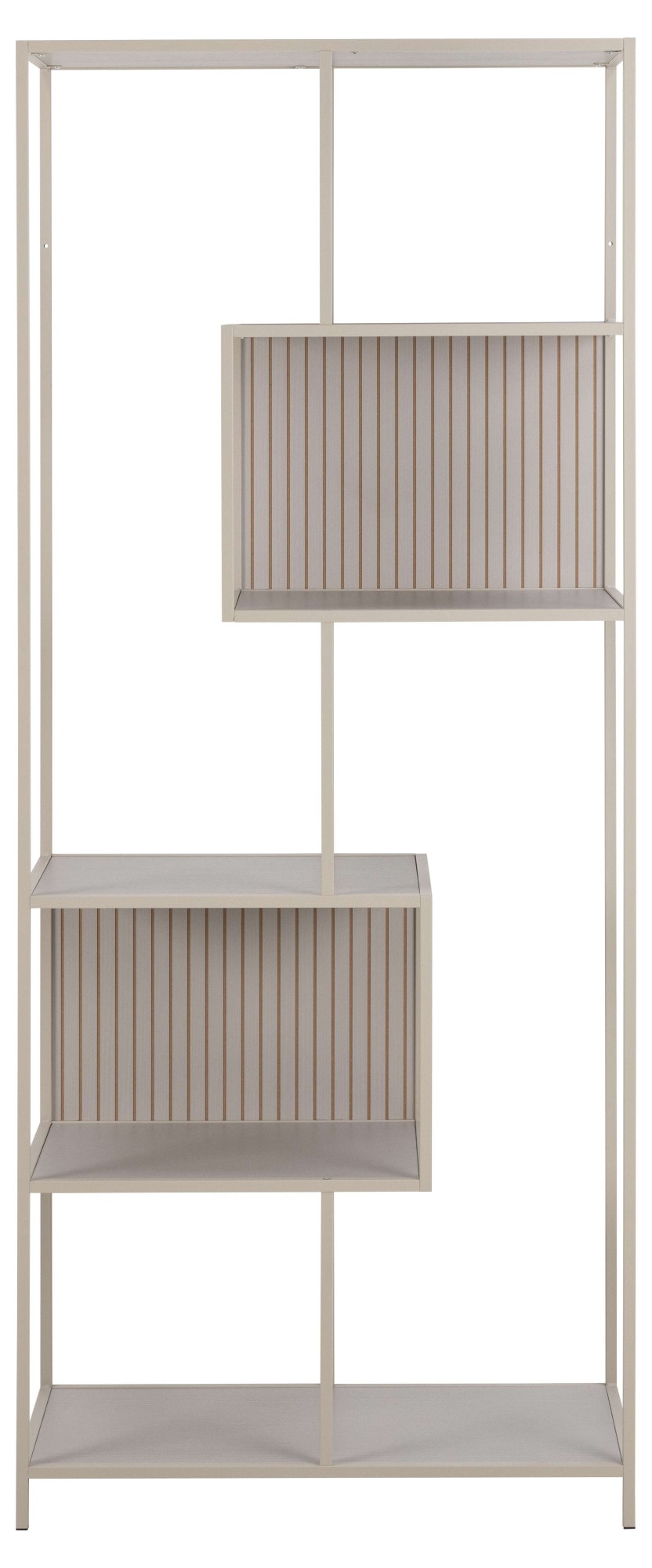 ACTONA GROUP Bücherregal »Seaford, Regal, Standregal, Raumteiler« Regal, grau, asymmetrische Details, wendbare Rückwand, 77x35x185cm