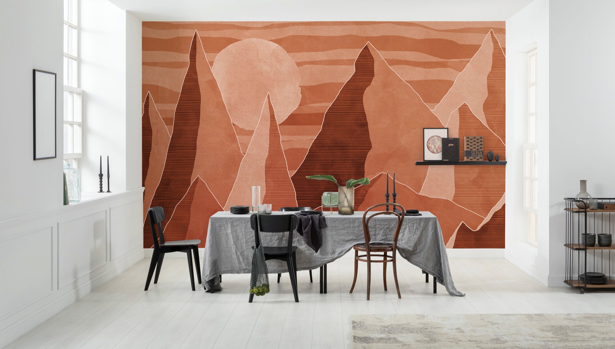 Komar Vliestapete »Digitaldruck Vlies - Desert Mile - Grösse 400 x 280 cm«, bedruckt, Wohnzimmer, Schlafzimmer