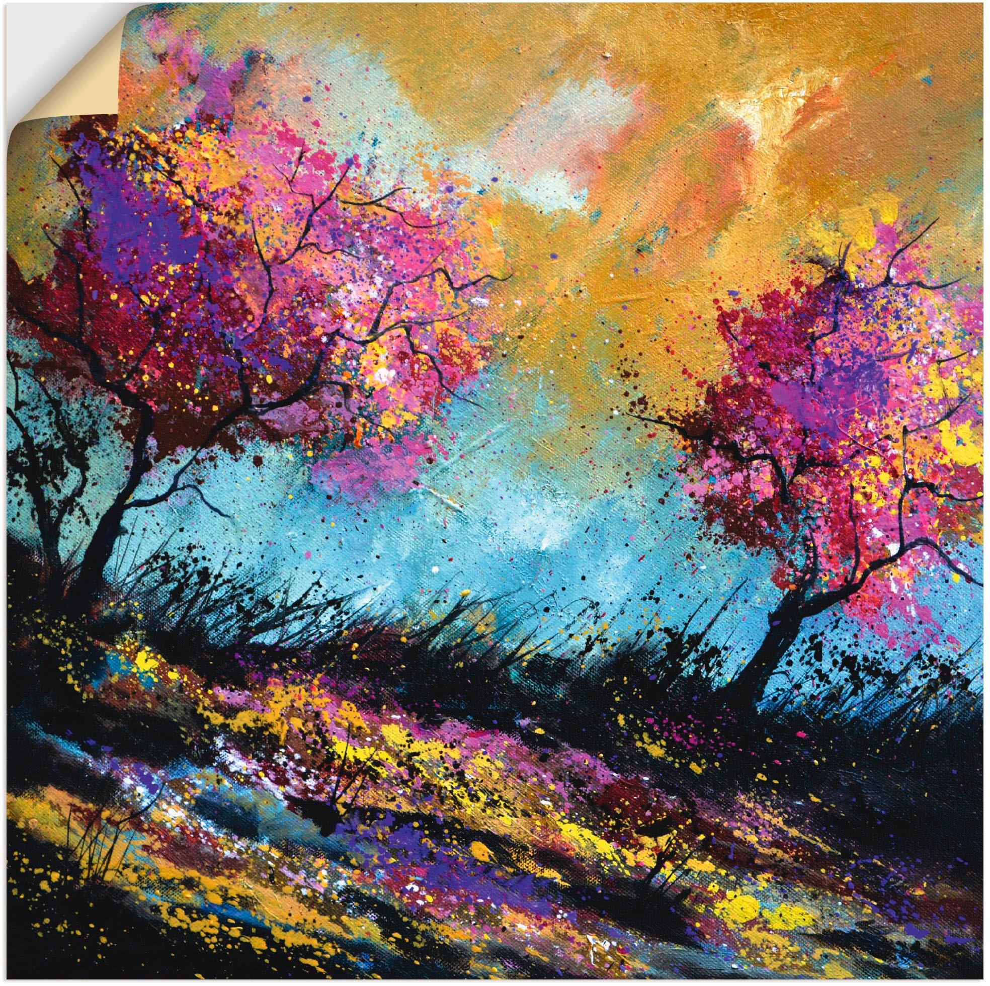 Image of Artland Wandbild »Herbst-Eichen«, Wiesen & Bäume, (1 St.), in vielen Grössen & Produktarten - Alubild / Outdoorbild für den Aussenbereich, Leinwandbild, Poster, Wandaufkleber / Wandtattoo auch für Badezimmer geeignet bei Ackermann Versand Schweiz