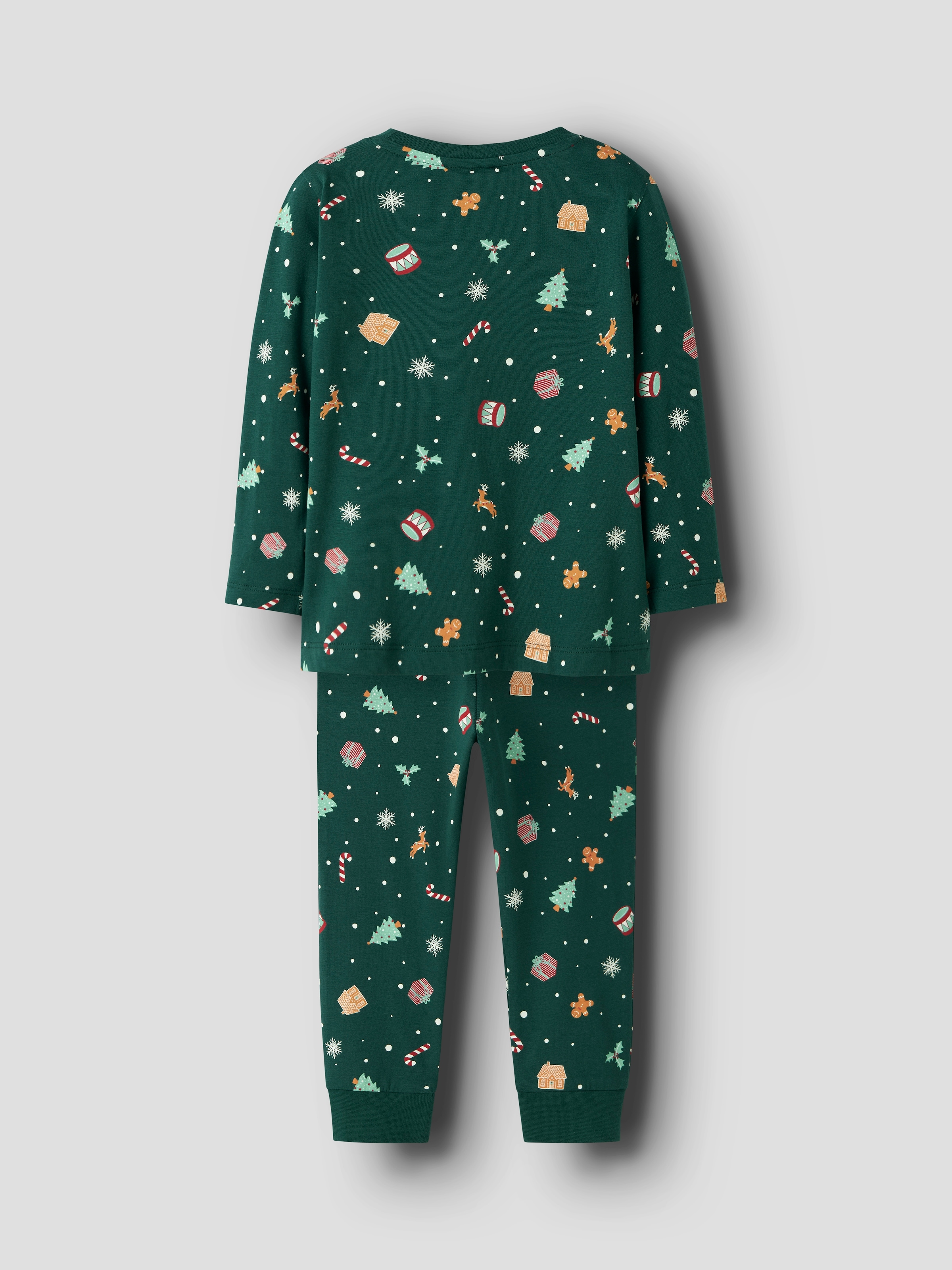 Name It Schlafanzug »NMNVISMAS LS NIGHTSET« Set, 2 tlg. Weihnachten, Baumwollmischung