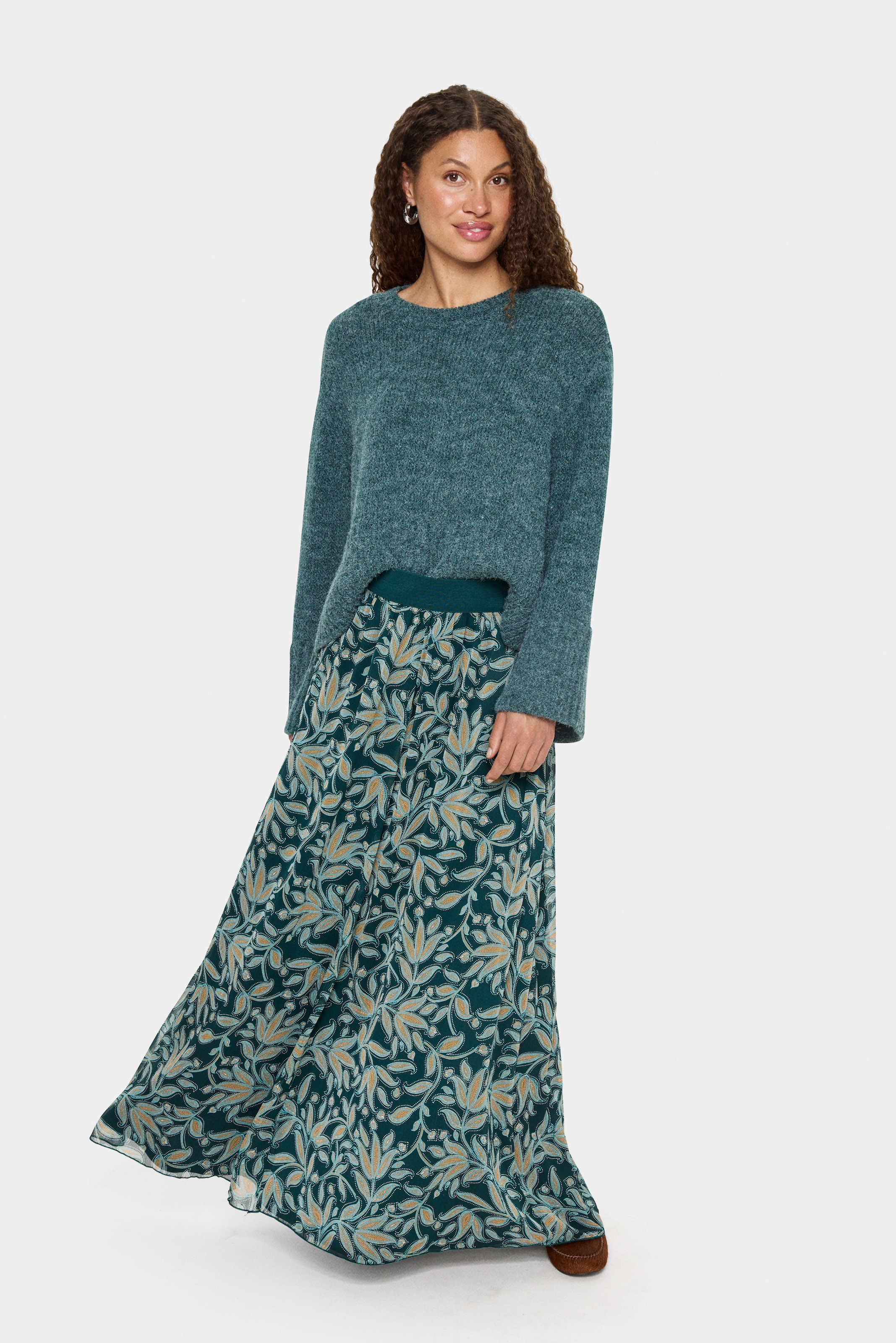 Saint Tropez Maxirock »MiljaSZ Crinkle Maxi Skirt«