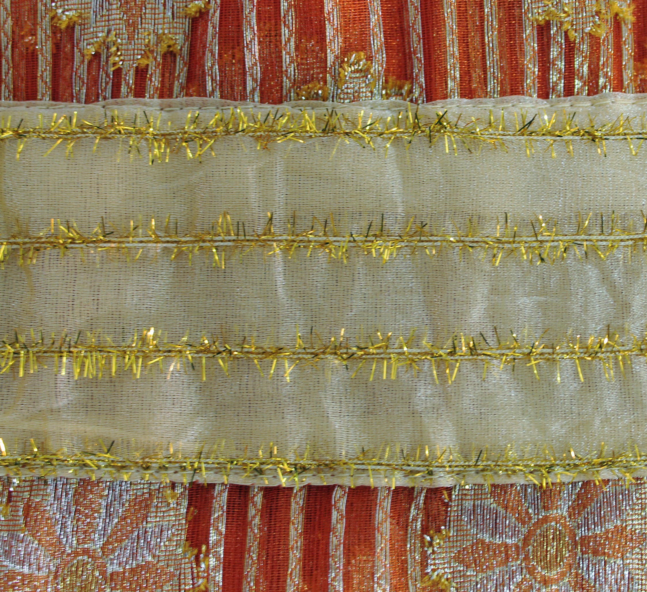 HOSSNER - ART OF HOME DECO Gardine »Arnisee« Schlaufen 1 Stk. tlg. Schlaufenschal mit Dekokante