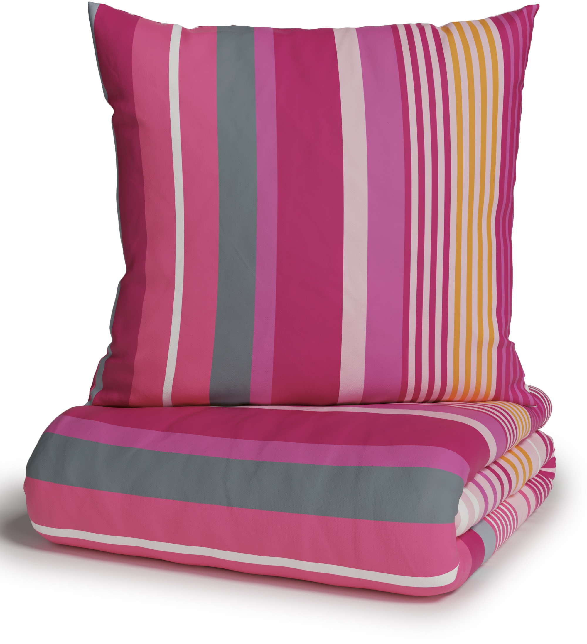 GOODproduct Linge de lit »Elvea« 2 cuis in Gr. 135x200 oder 155x220 cm, 100% Baumwolle, Streifen