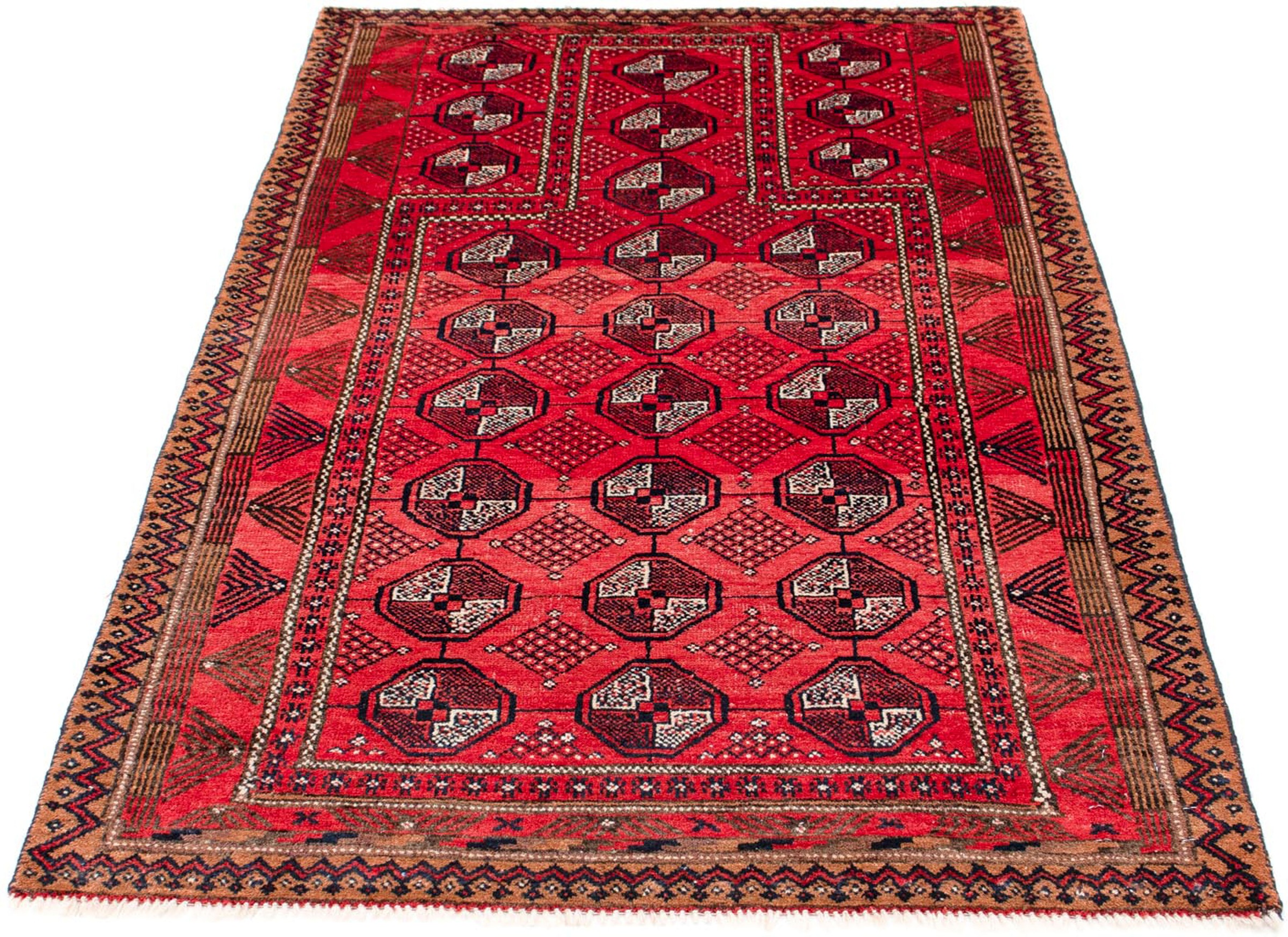 Image of morgenland Orientteppich »Belutsch - 163 x 91 cm - rot«, rechteckig, 8 mm Höhe, Wohnzimmer, Handgeknüpft, Einzelstück mit Zertifikat bei Ackermann Versand Schweiz